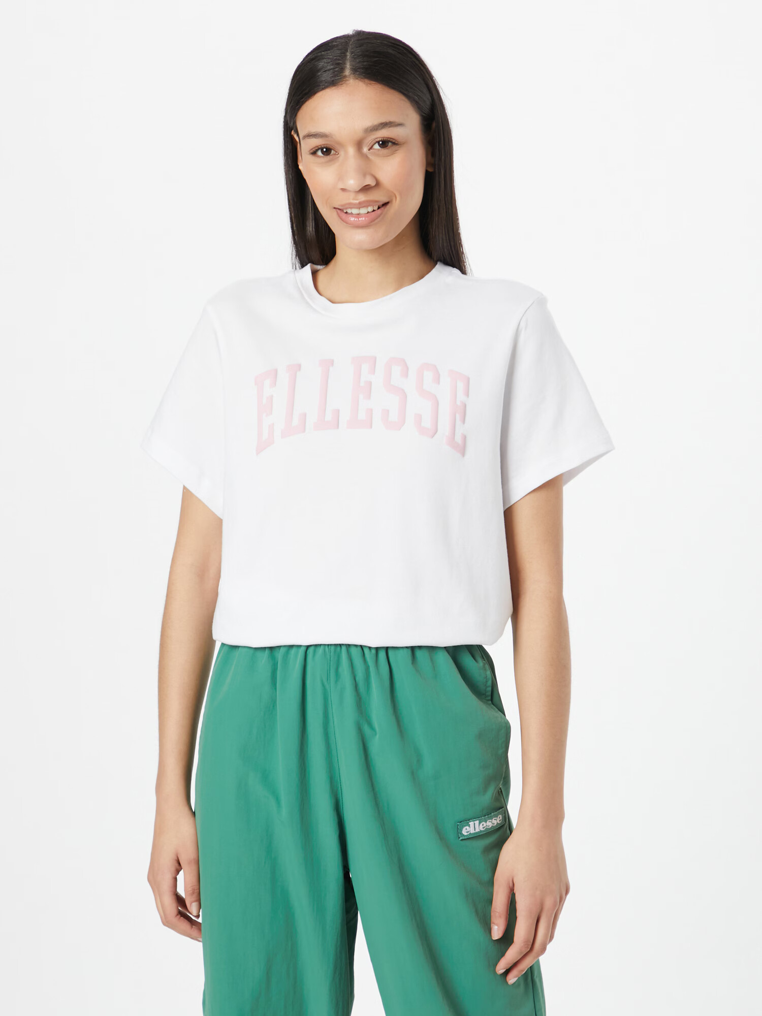 ELLESSE Majica 'Tressa' roza / bela - Pepit.si