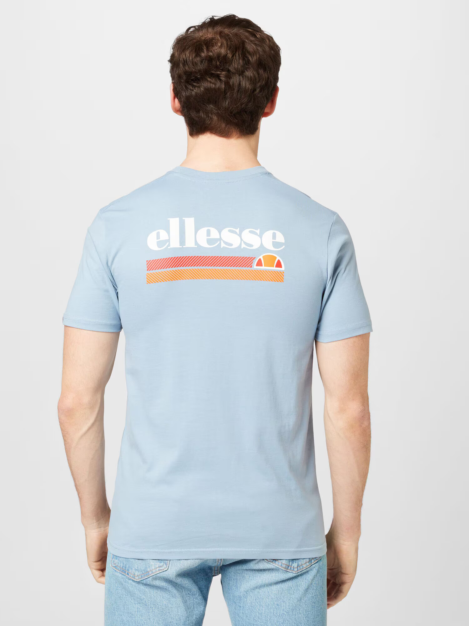 ELLESSE Majica 'Triscia' svetlo modra / oranžna / rdeča / bela - Pepit.si