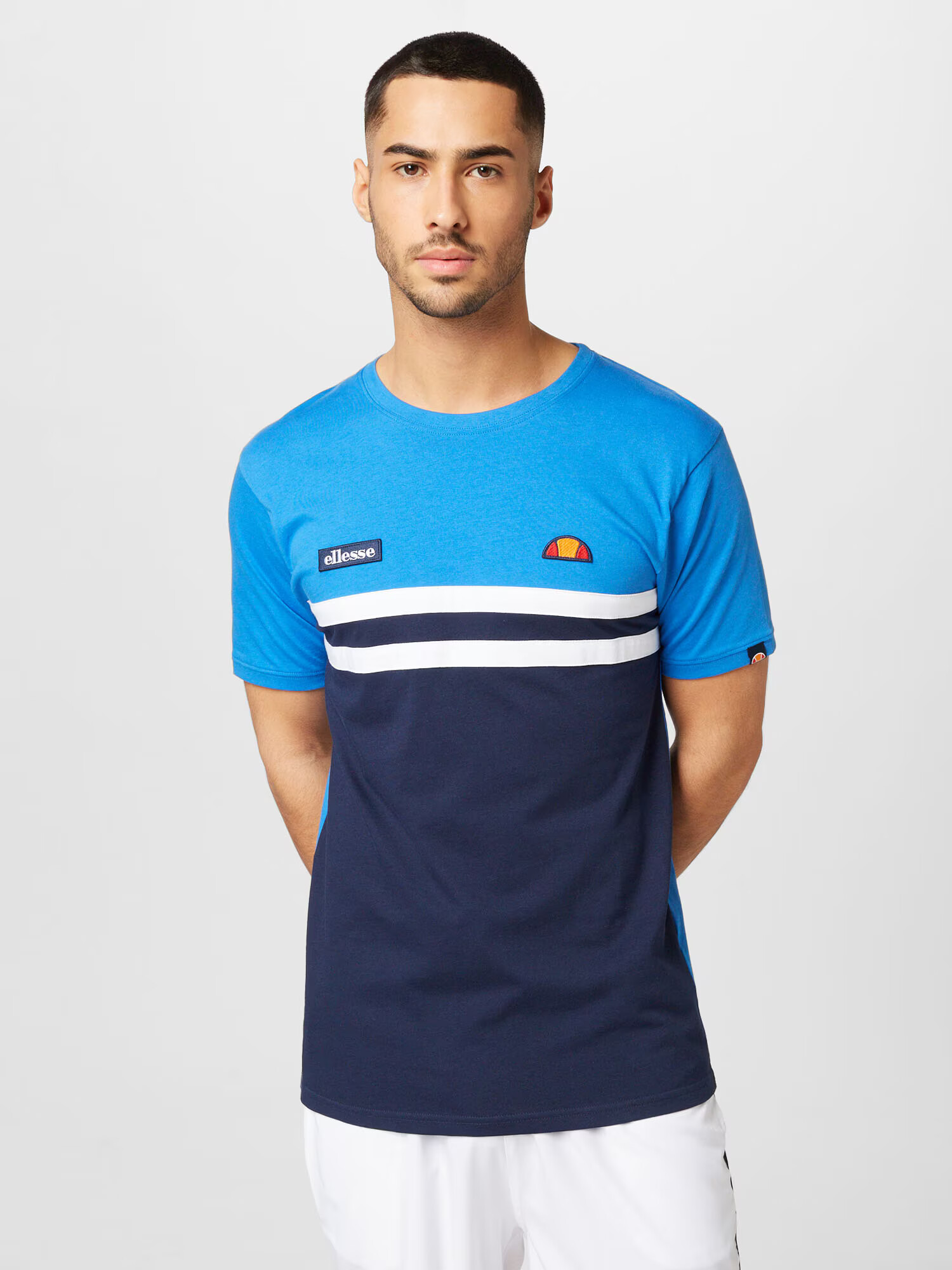 ELLESSE Majica 'Venire' modra / mornarska / bela - Pepit.si