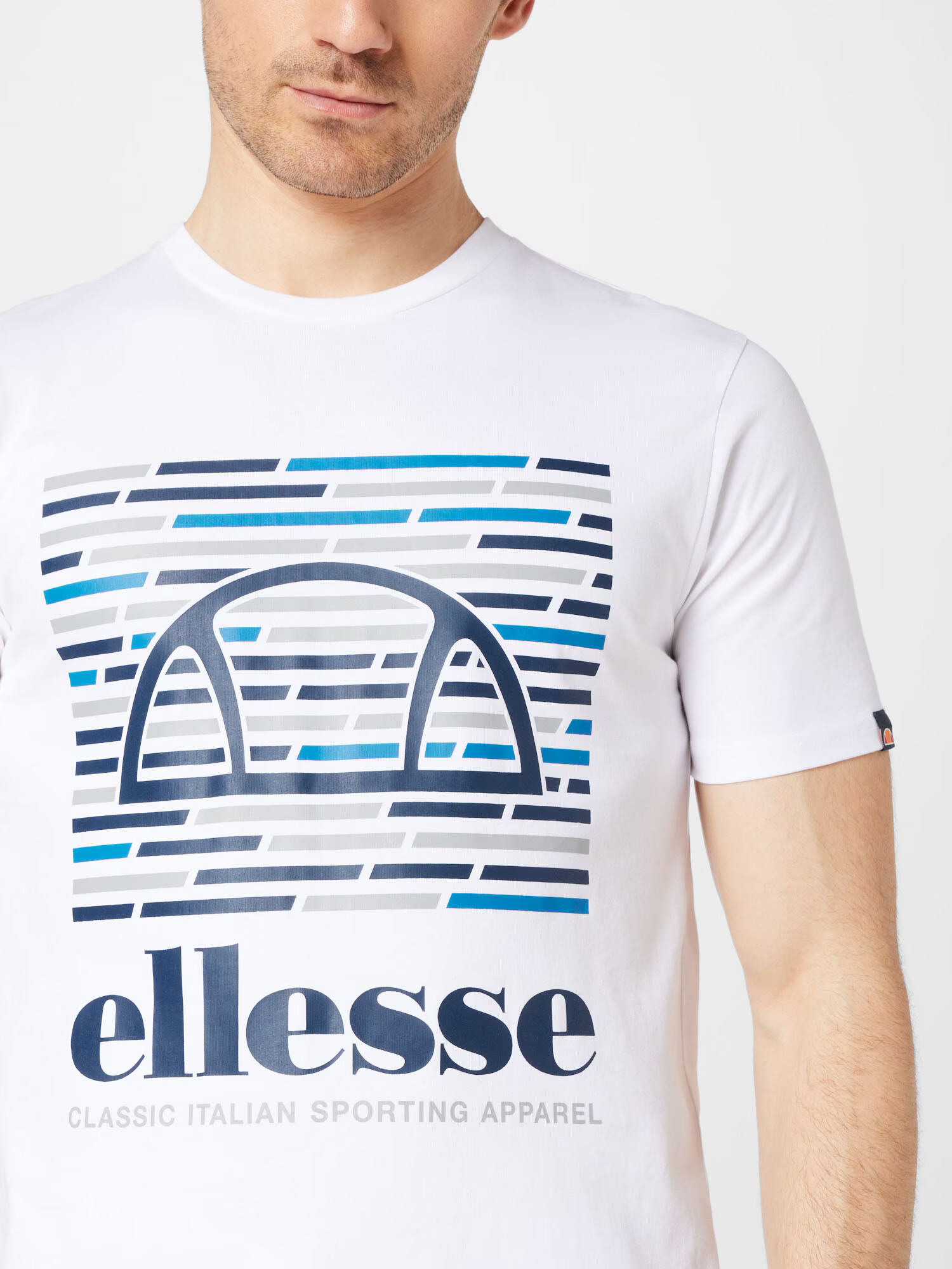 ELLESSE Majica 'Vierow' modra / temno modra / siva / bela - Pepit.si