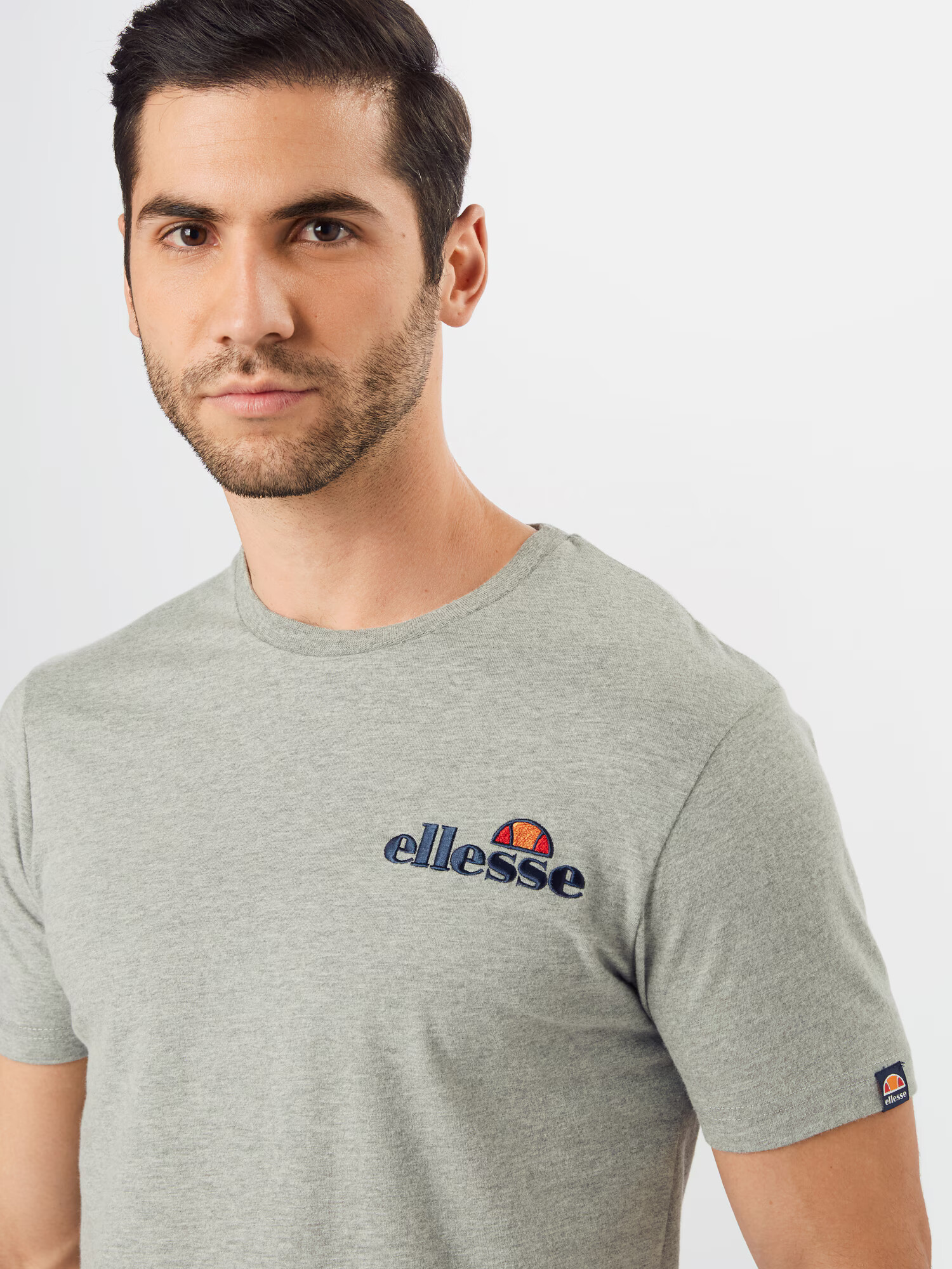 ELLESSE Majica 'Voodoo' pegasto siva / rdeča / črna - Pepit.si