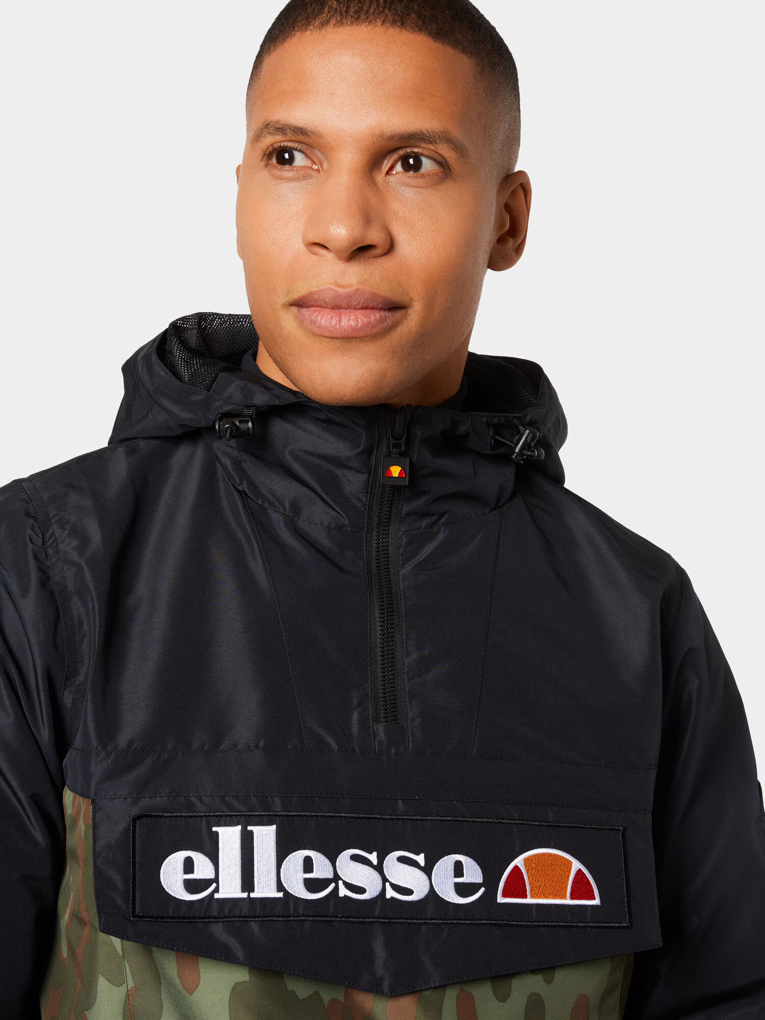 ELLESSE Prehodna jakna 'Mont 2' rjava / kaki / travnato zelena / črna - Pepit.si