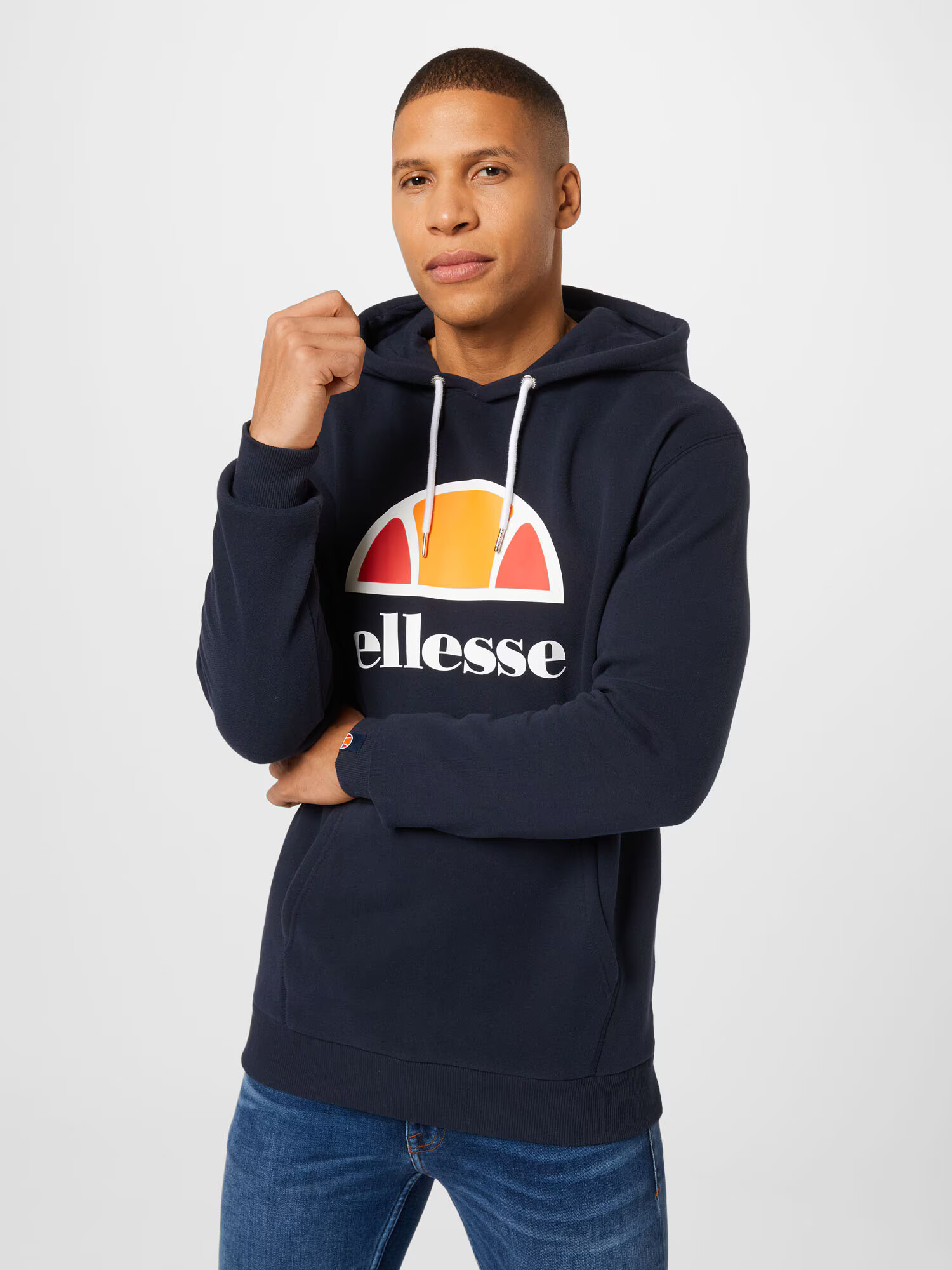 ELLESSE Športna majica 'Dahryl' mornarska / mandarina / grenada / bela - Pepit.si