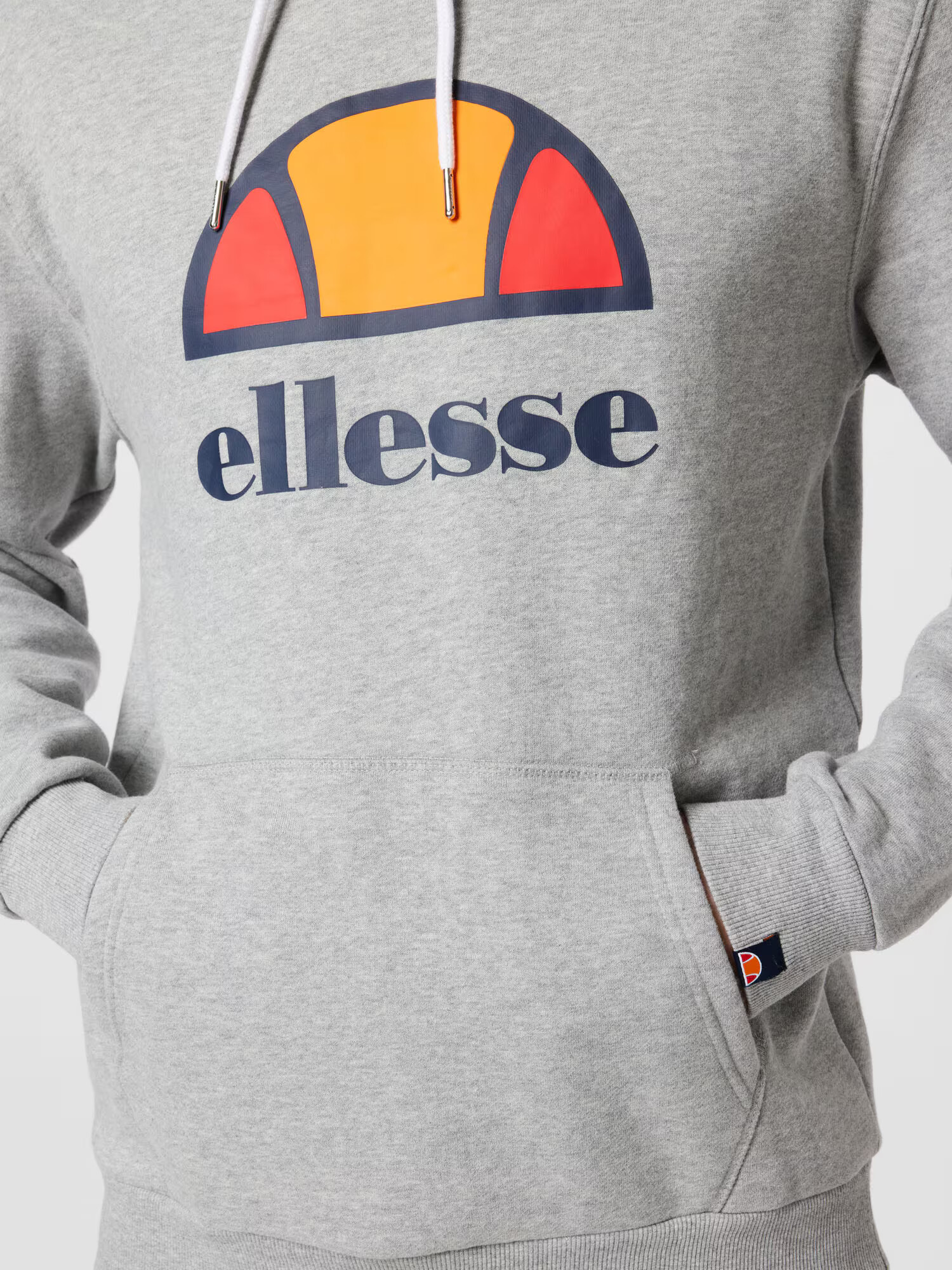 ELLESSE Športna majica 'Dahryl' pegasto siva / oranžna / črna - Pepit.si