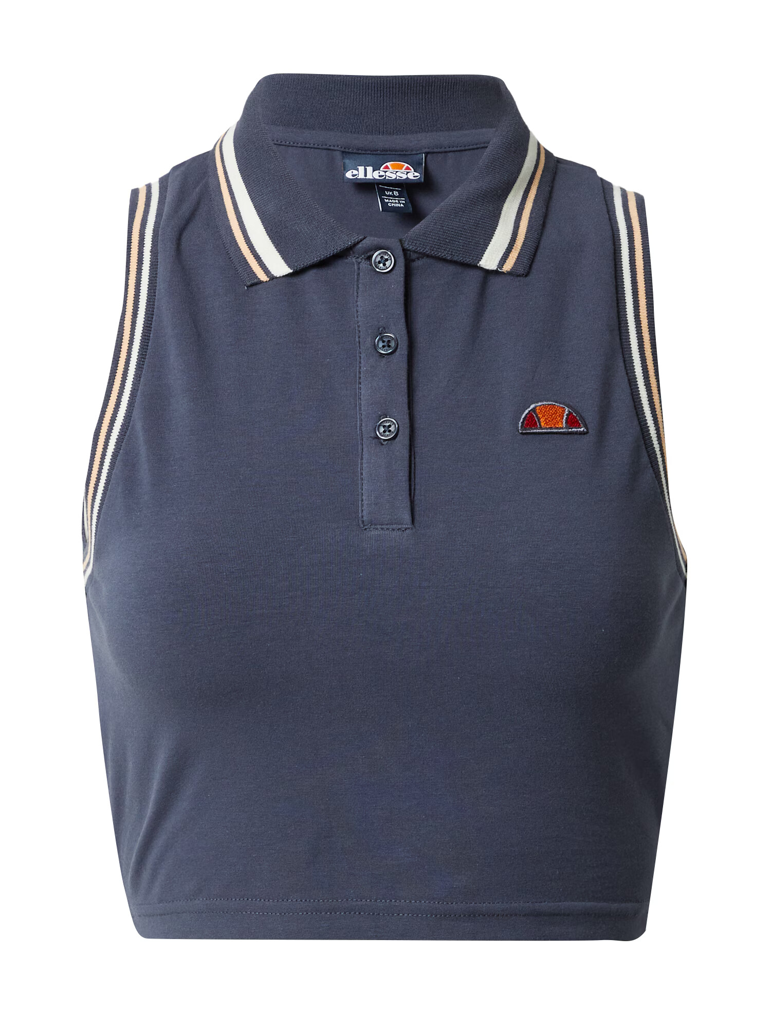 ELLESSE Top temno modra / temno oranžna / rubin rdeča / naravno bela - Pepit.si