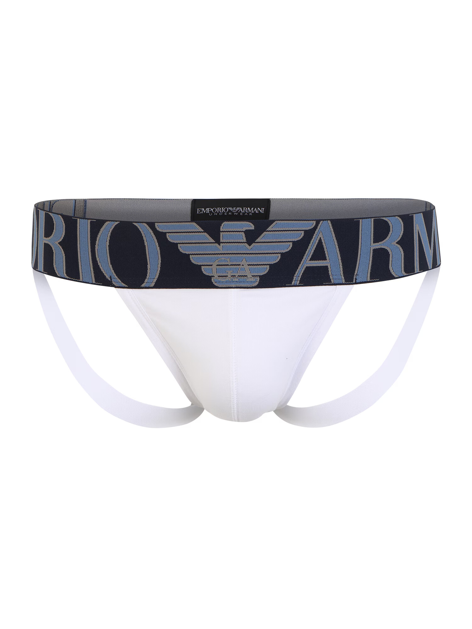 Emporio Armani Spodnje hlačke 'Jockstrap' bela / marine / nebeško modra / bež - Pepit.si