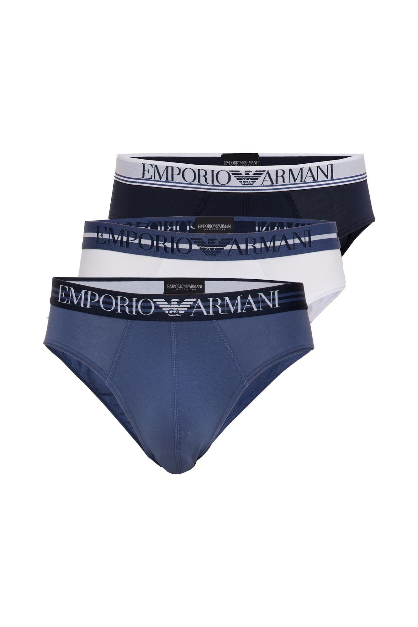 Emporio Armani Spodnje hlačke temno modra / nočno modra / bela - Pepit.si