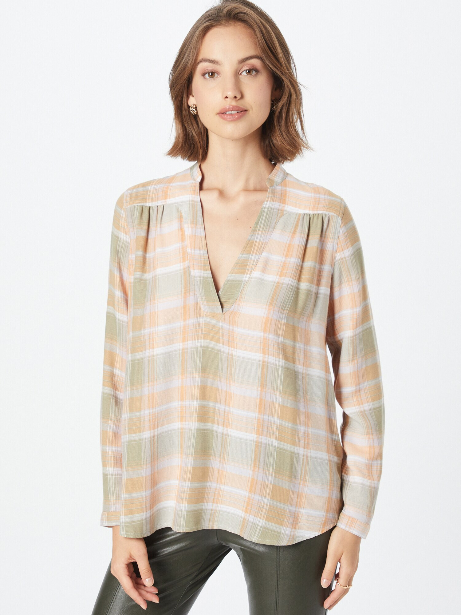 ESPRIT Bluza pastelno zelena / breskev / off-bela - Pepit.si