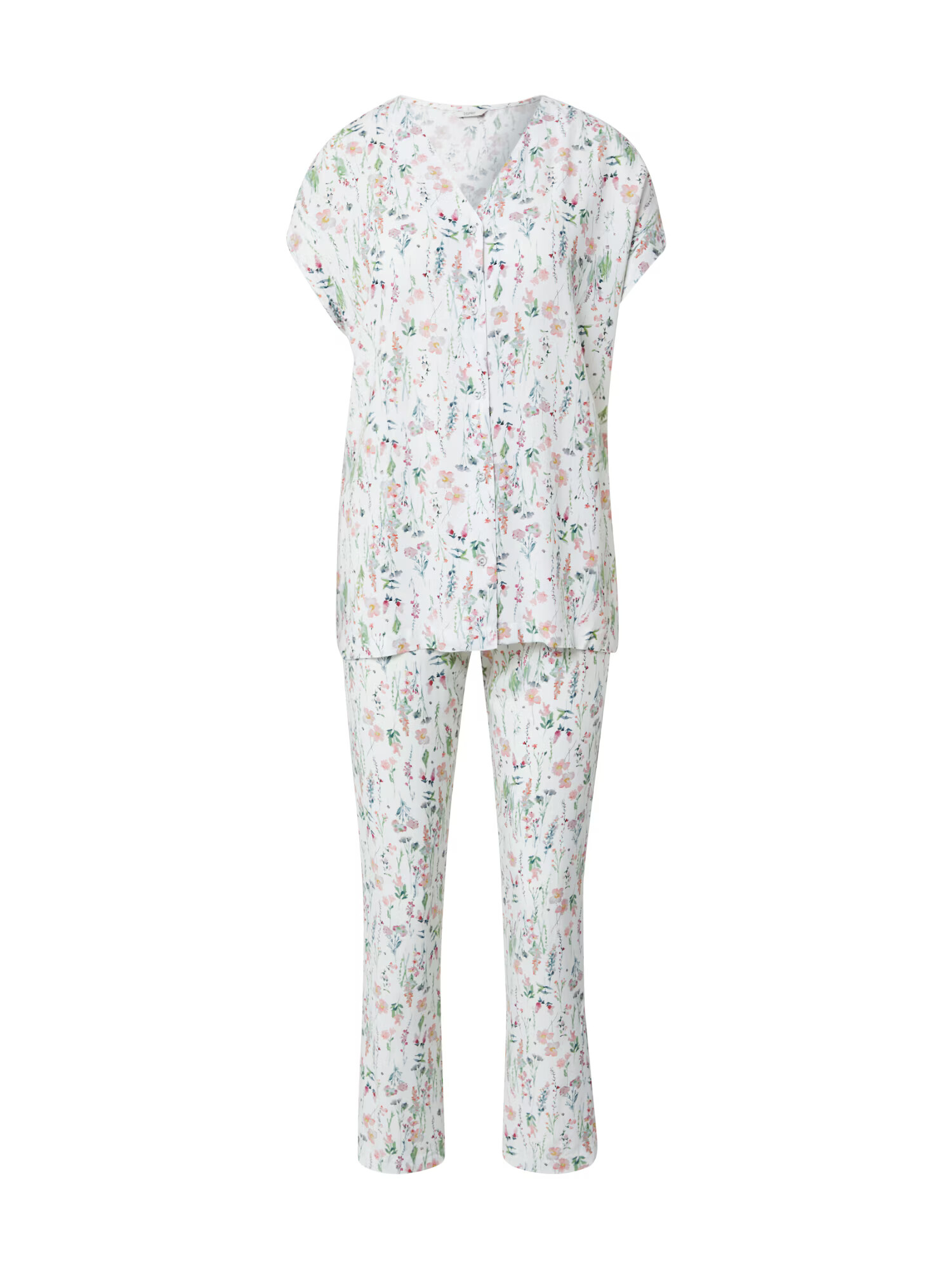 Esprit Bodywear Pyjama 'Armatha' bela / zelena / modra / rdeča / svetlo roza - Pepit.si