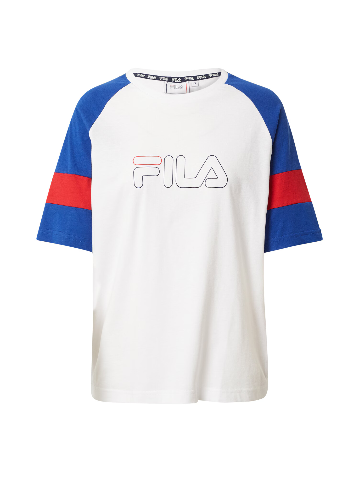 FILA Funkcionalna majica 'JACKLYN' bela / rdeča / modra - Pepit.si