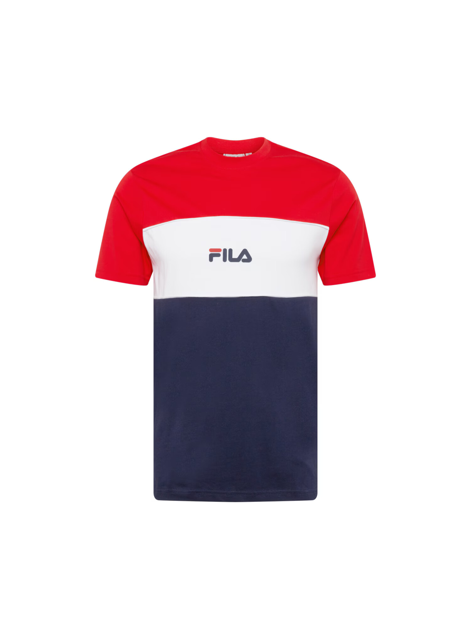 FILA Majica 'ANOKI' bela / nočno modra / rdeča - Pepit.si