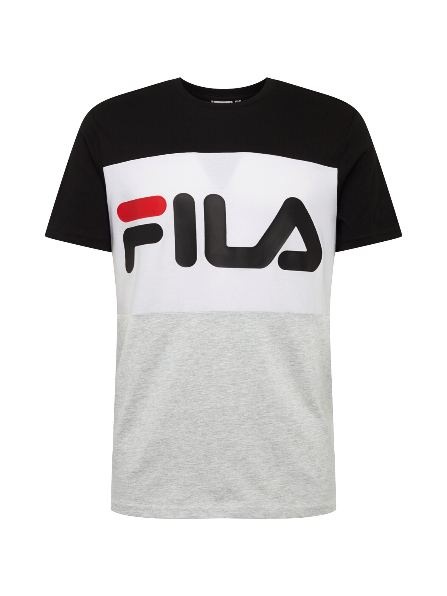 FILA Majica črna / bela / siva - Pepit.si