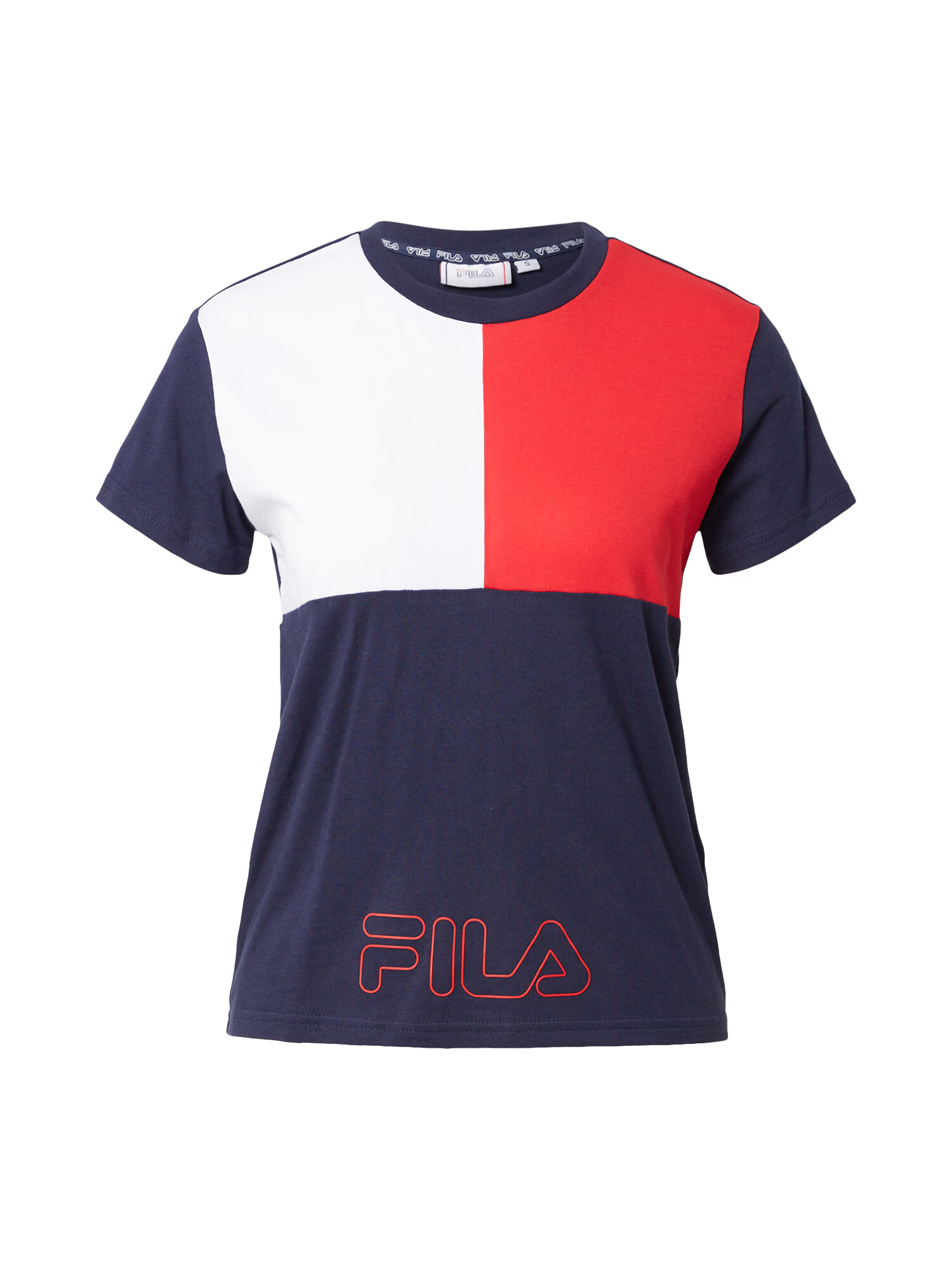 FILA Majica rdeča / bela / temno modra - Pepit.si