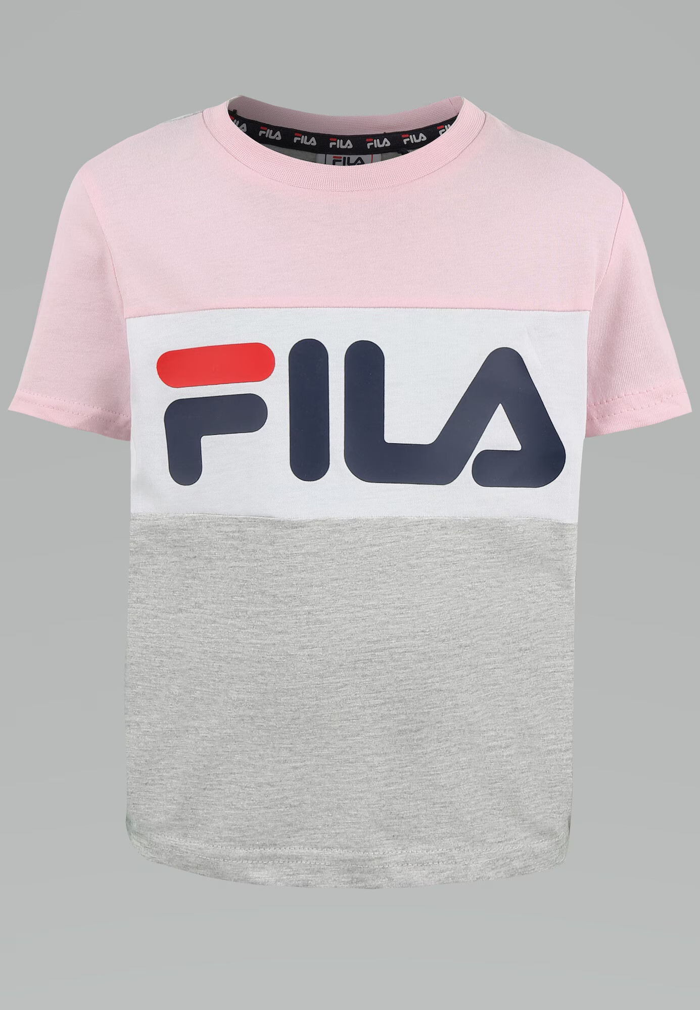 FILA Majica 'Thea' siva / bela / temno modra / rdeča / roza - Pepit.si