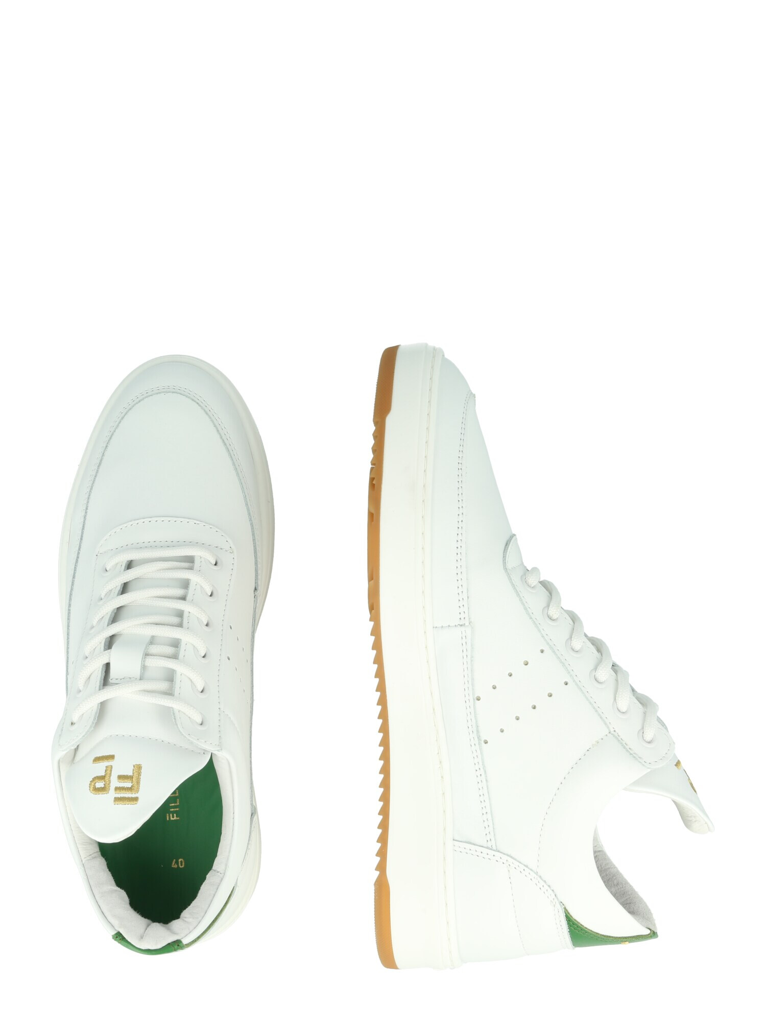 Filling Pieces Nizke superge 'Bianco' temno zelena / off-bela - Pepit.si