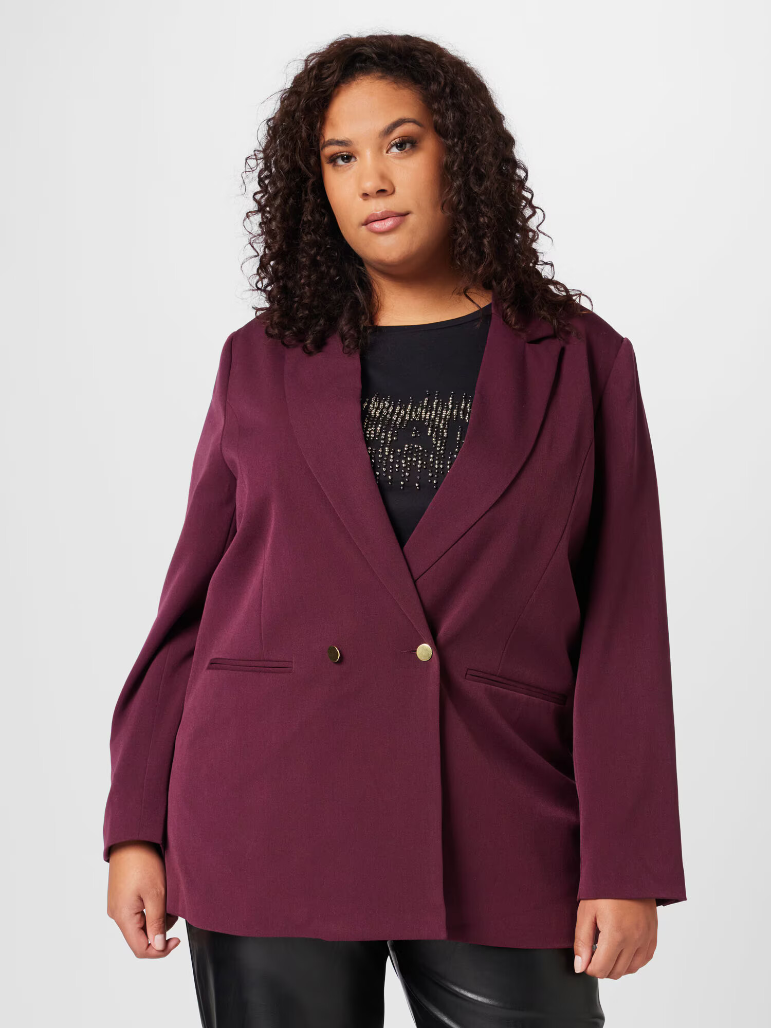 Fransa Curve Blazer 'NOLA' burgund - Pepit.si