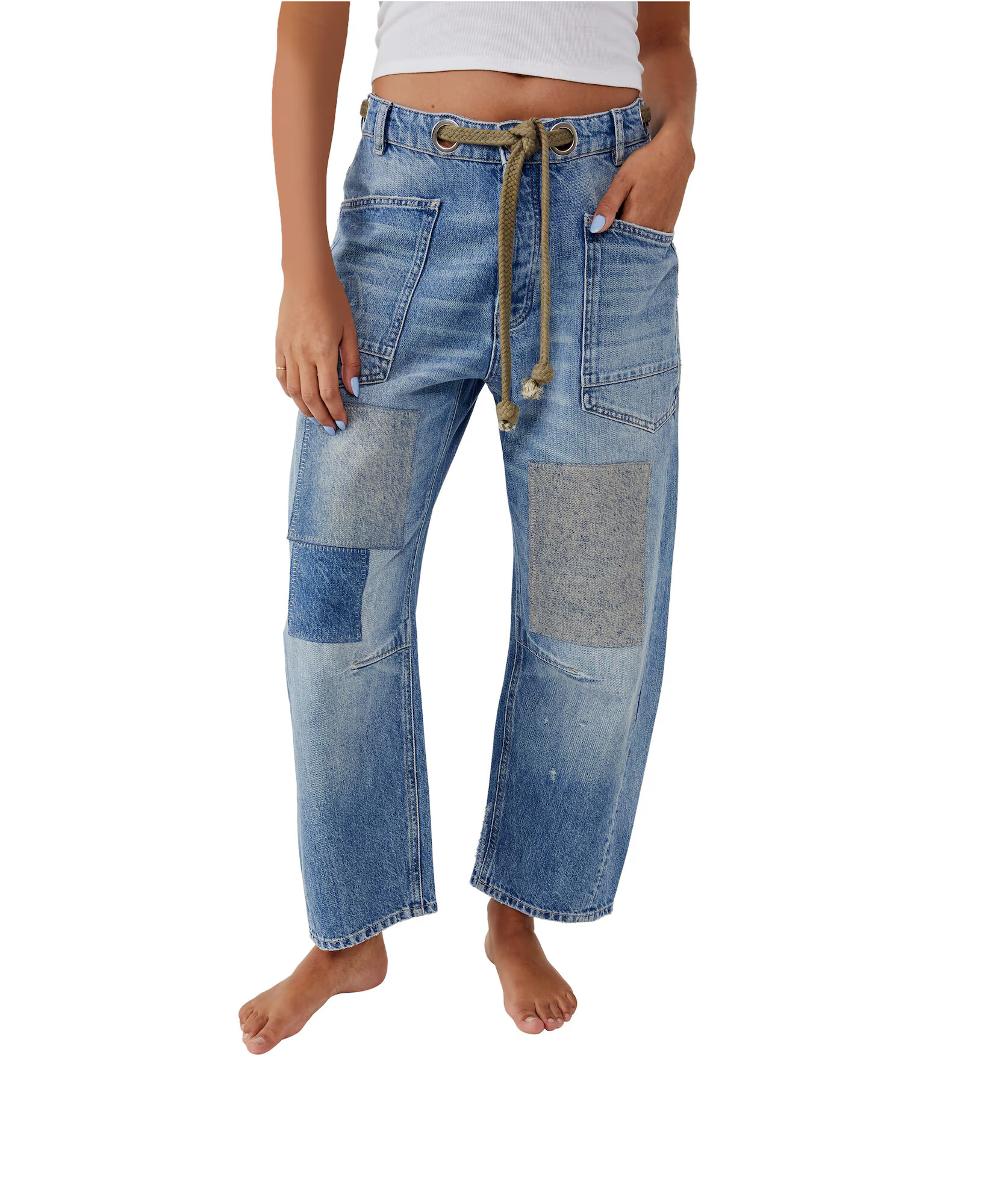 Free People Kavbojke 'Moxie' moder denim / svetlo modra - Pepit.si