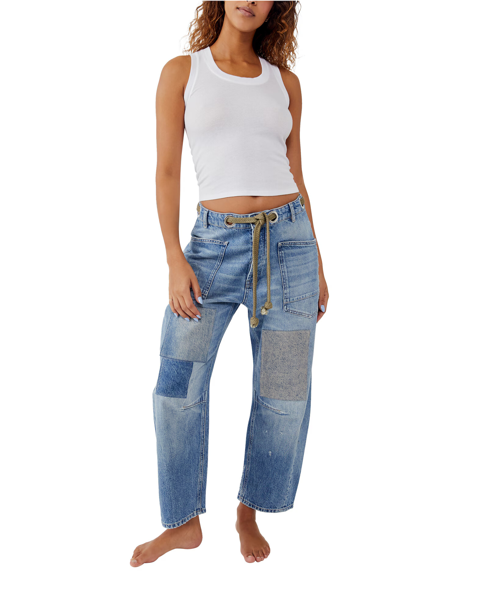 Free People Kavbojke 'Moxie' moder denim / svetlo modra - Pepit.si