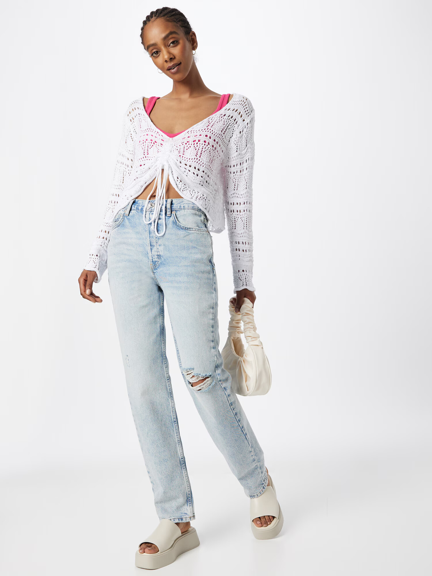 Free People Kavbojke 'THE LASSO' moder denim - Pepit.si