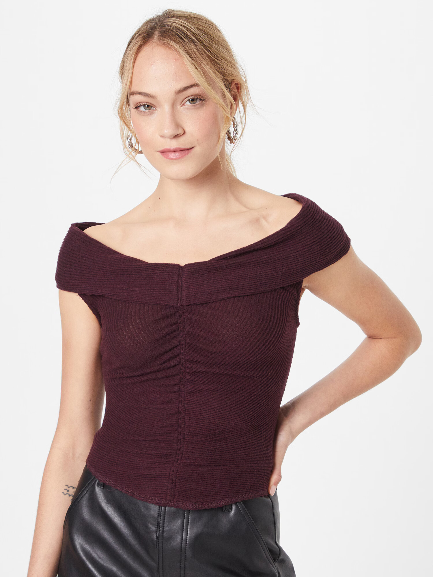 Free People Majica bordo - Pepit.si