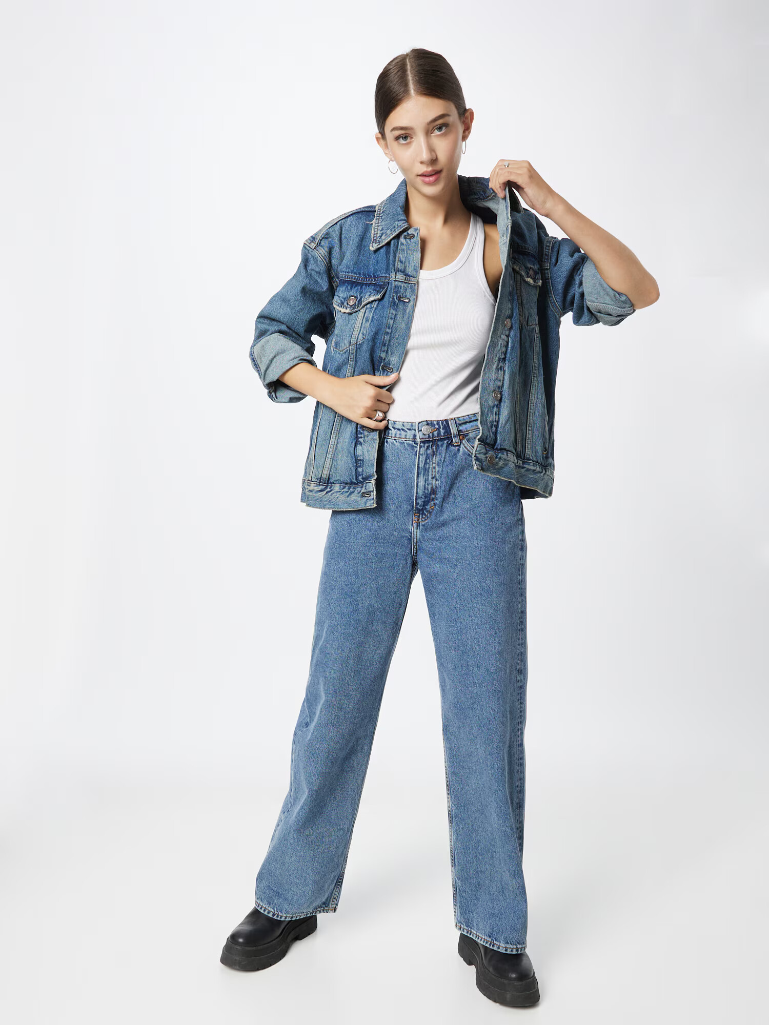 Free People Prehodna jakna 'JOLENE' moder denim - Pepit.si