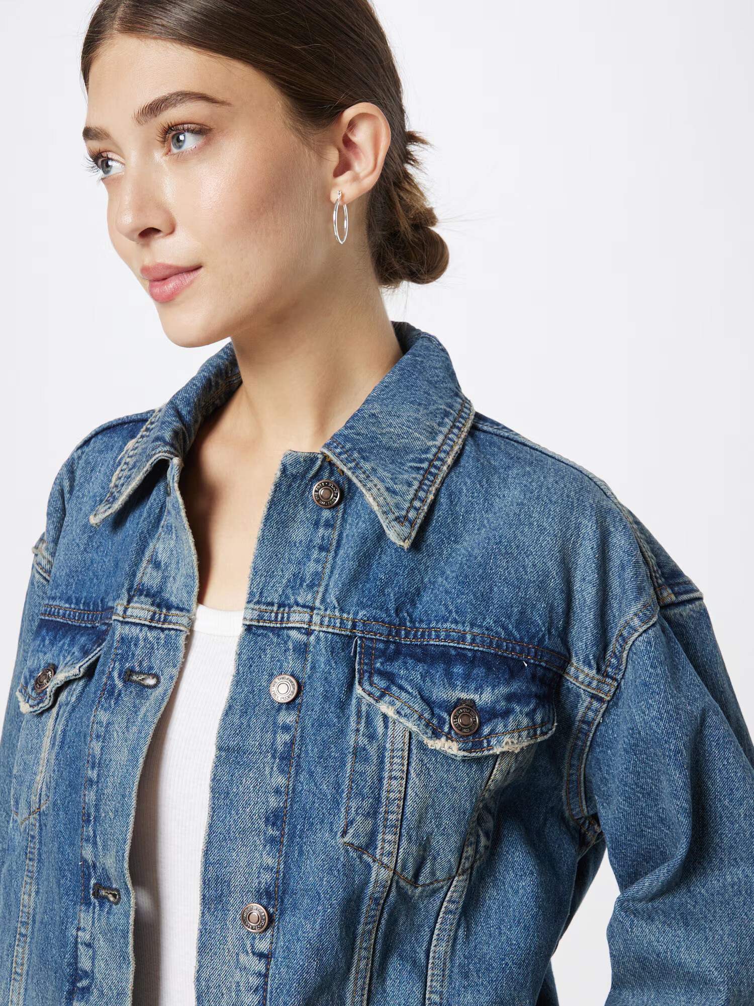 Free People Prehodna jakna 'JOLENE' moder denim - Pepit.si