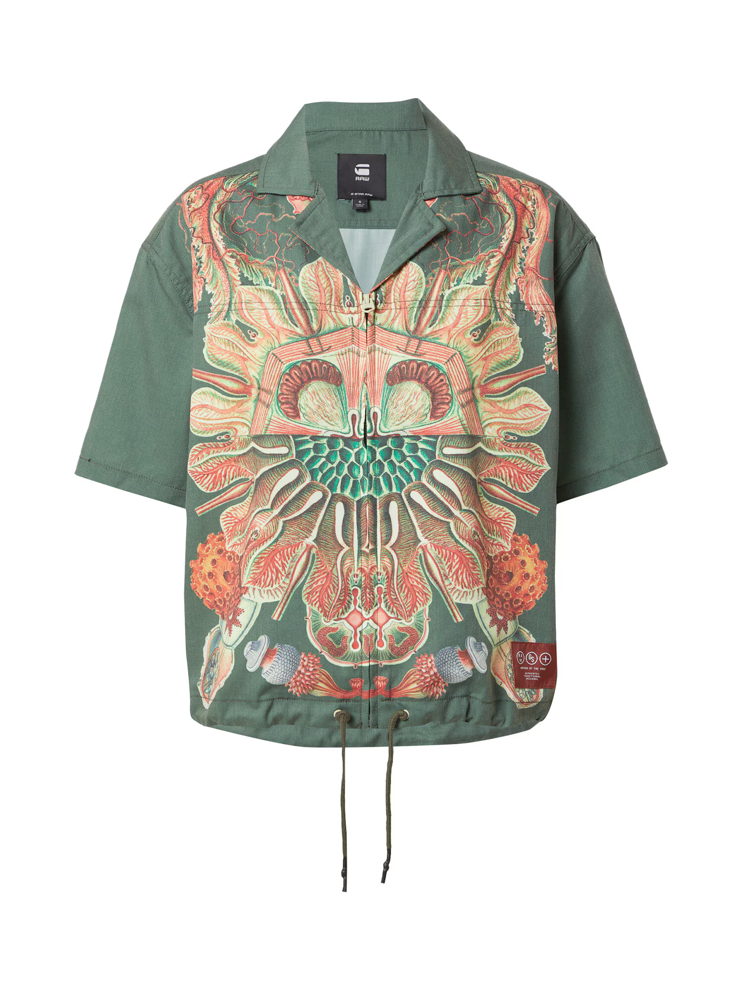 G-Star RAW Bluse 'Hawaiian' zelena / svetlo rdeča / bež / svetlo modra - Pepit.si