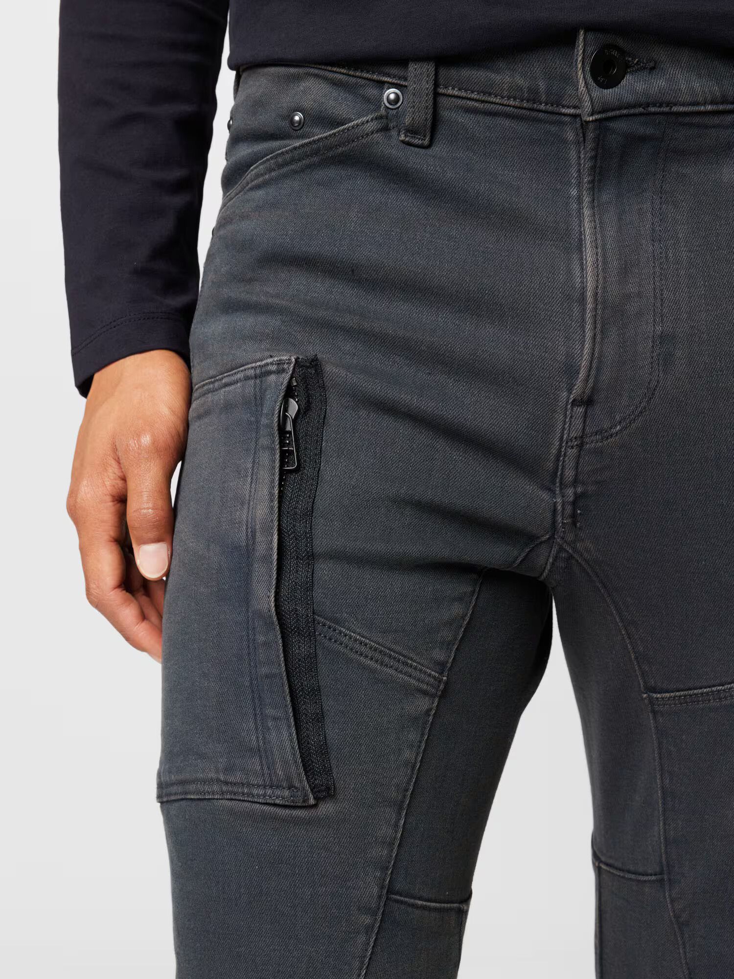 G-Star RAW Kargo kavbojke siv denim - Pepit.si