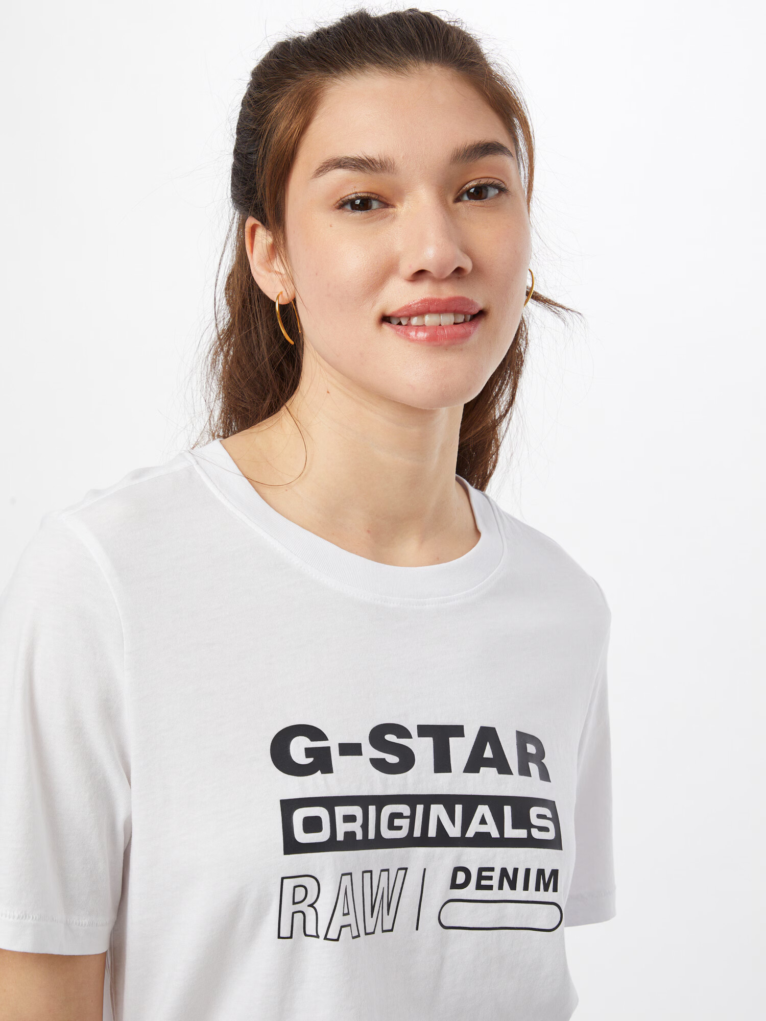 G-Star RAW Majica črna / bela - Pepit.si