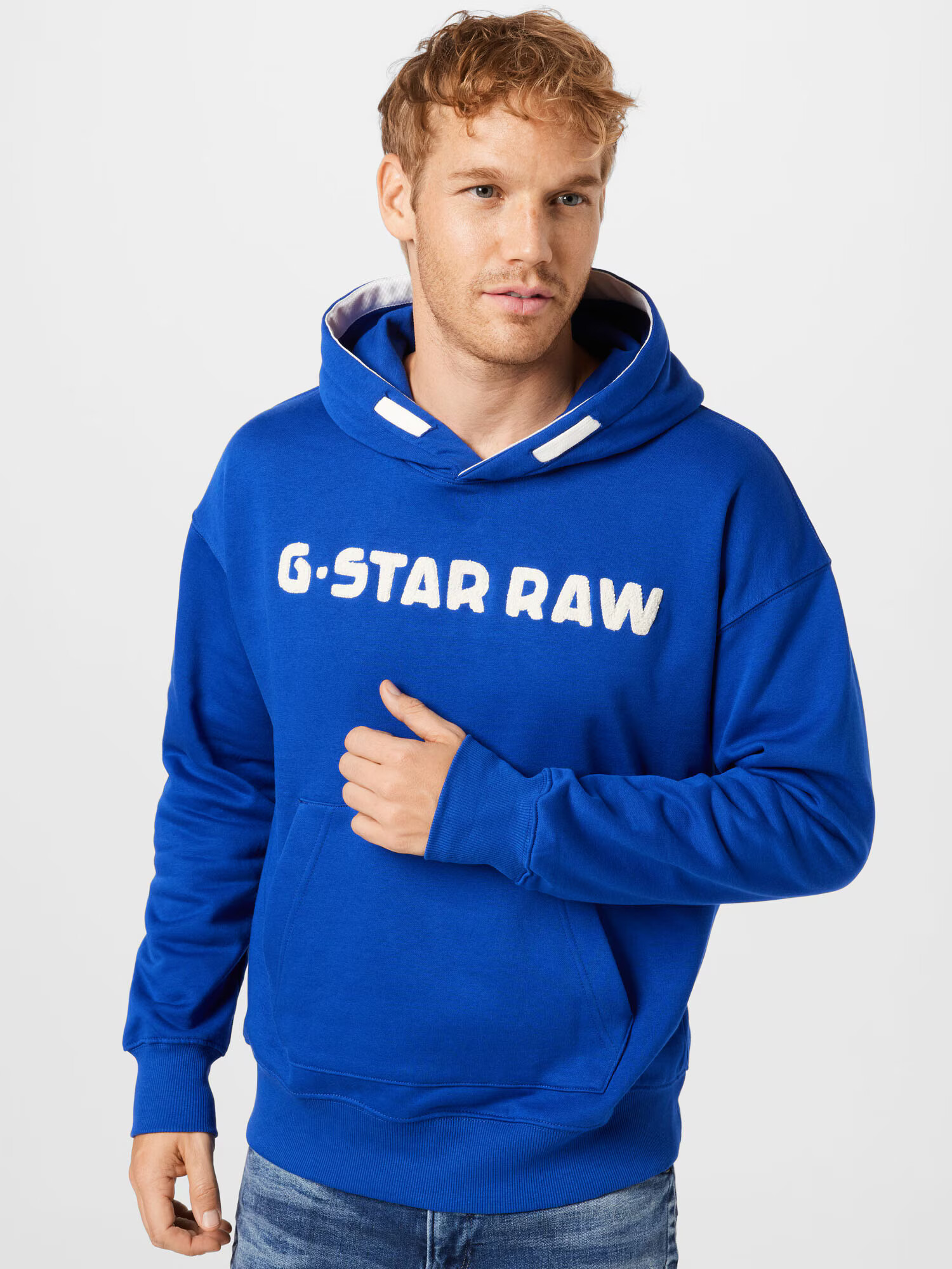 G-Star RAW Majica modra / bela - Pepit.si