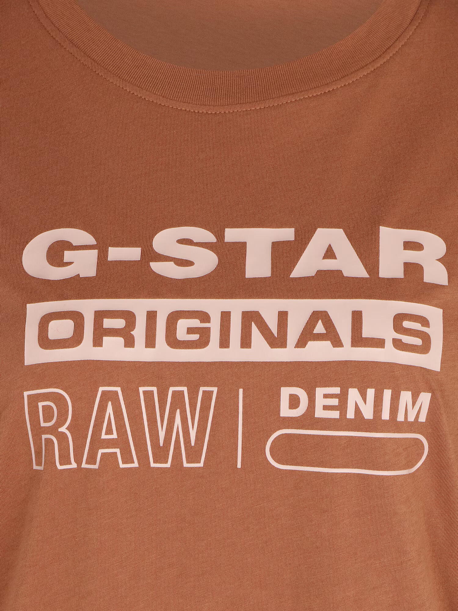 G-Star RAW Majica rjava / bela - Pepit.si