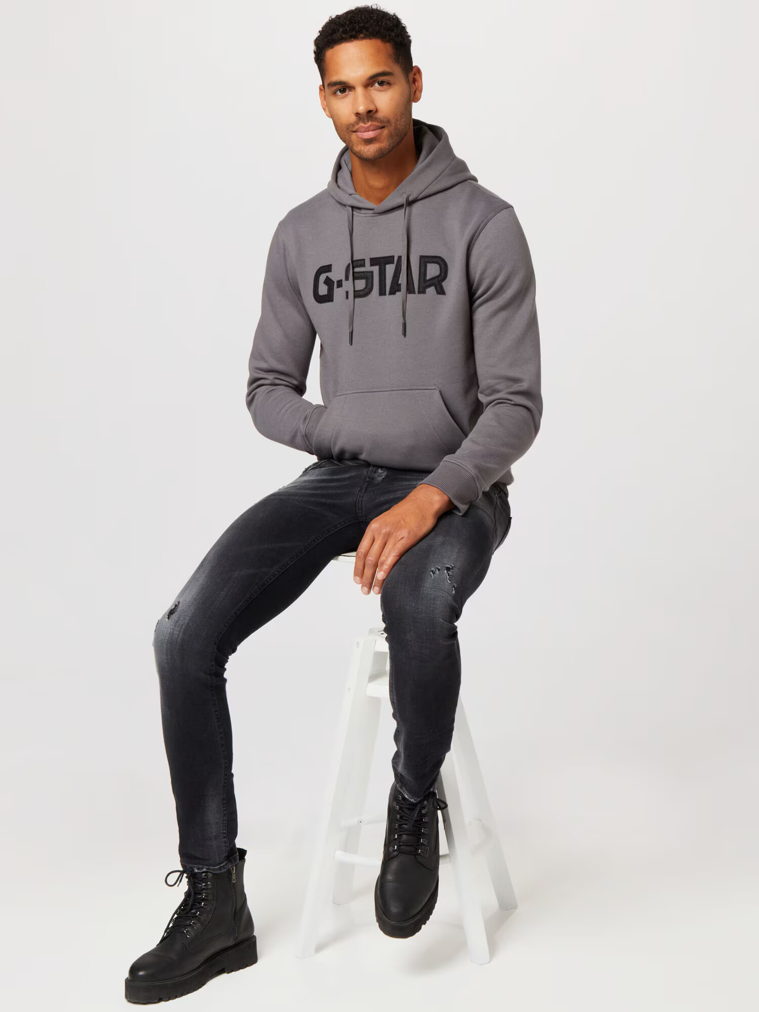 G-Star RAW Majica siva / črna - Pepit.si