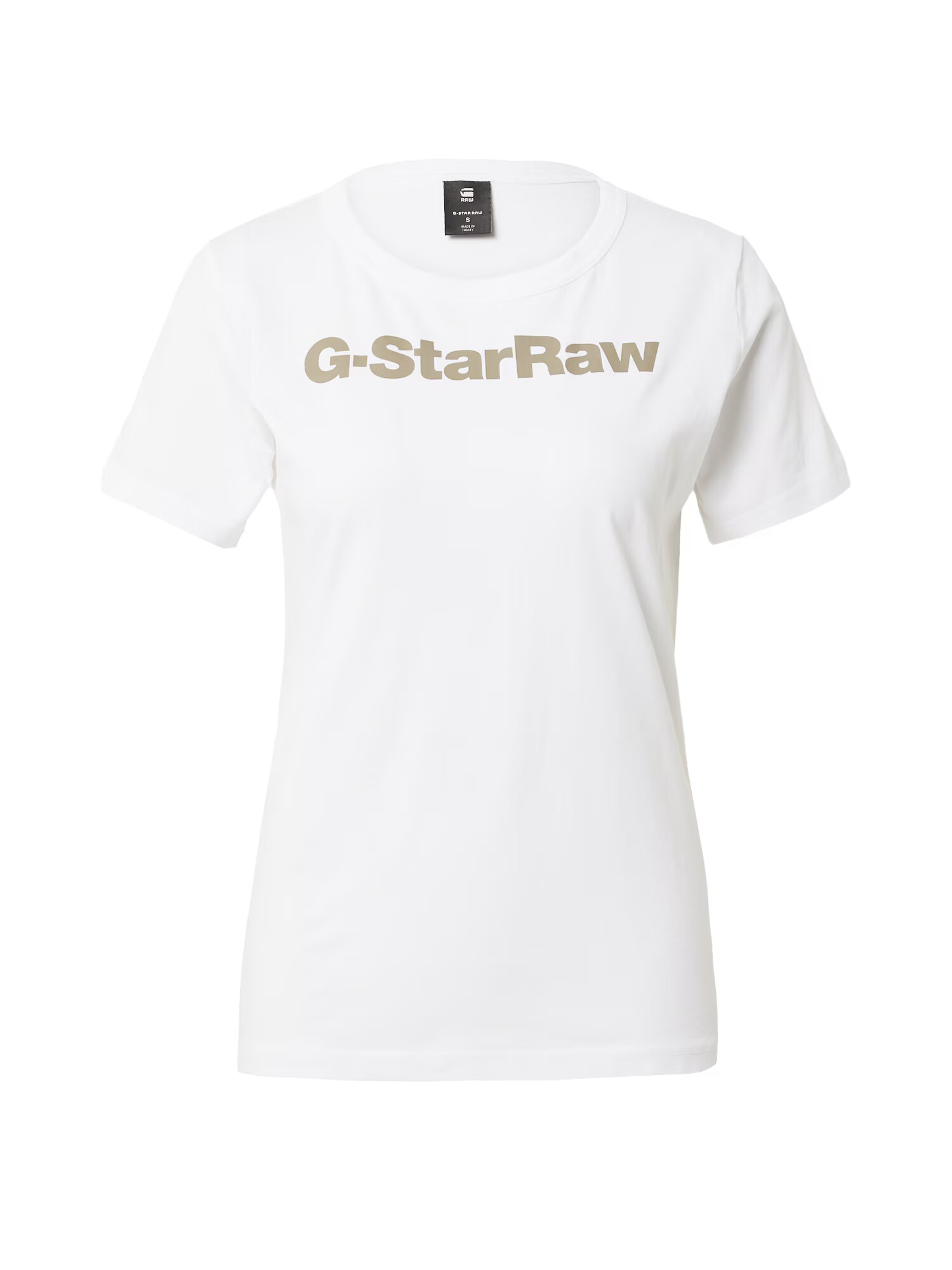 G-Star RAW Majica temno bež / bela - Pepit.si