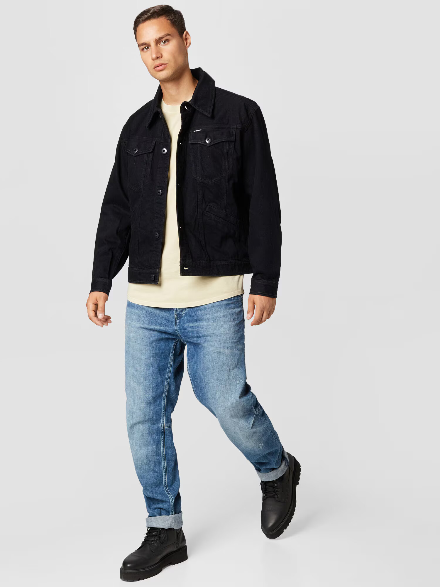 G-Star RAW Prehodna jakna črn denim - Pepit.si