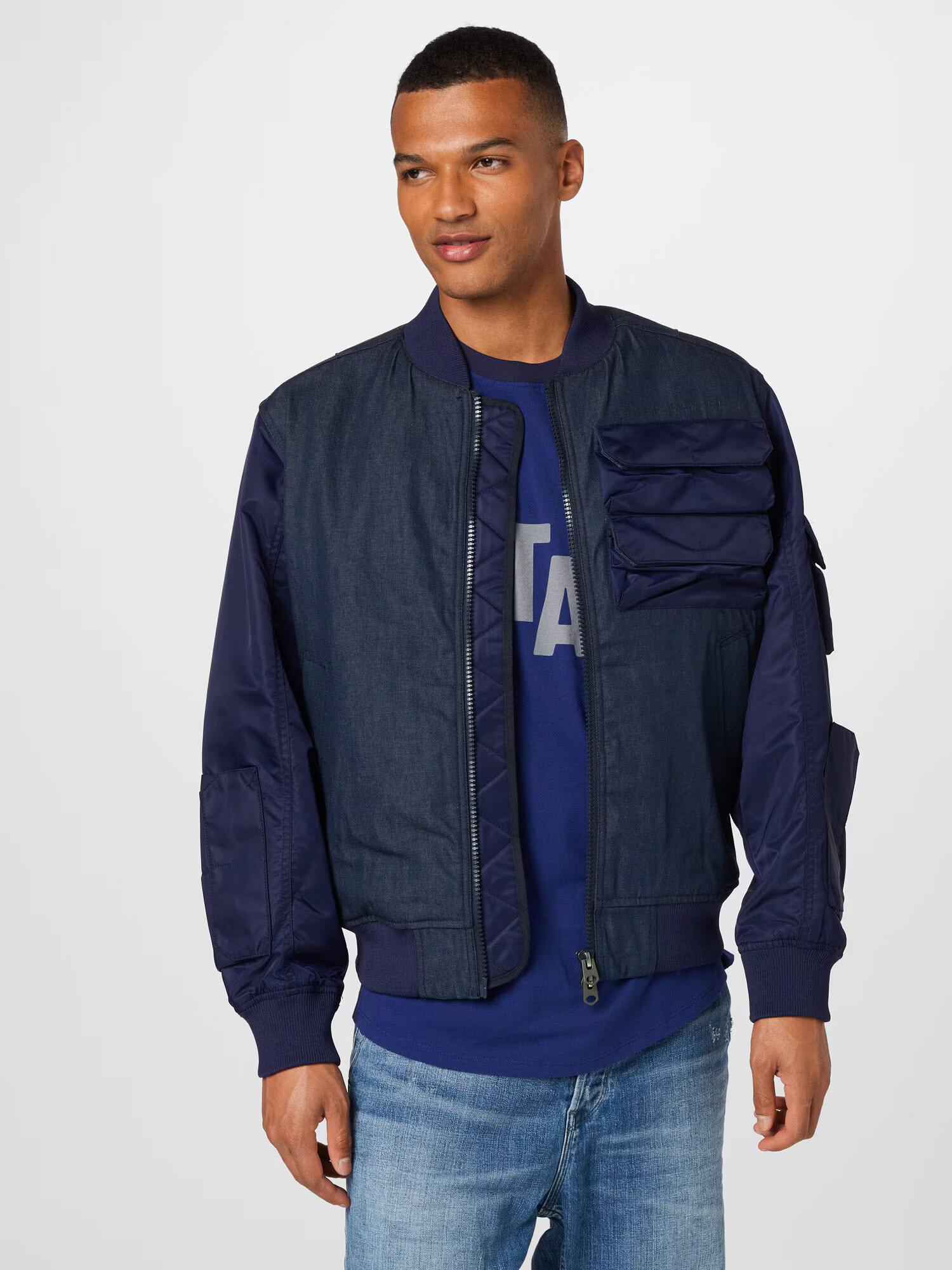 G-Star RAW Prehodna jakna marine / golobje modra - Pepit.si