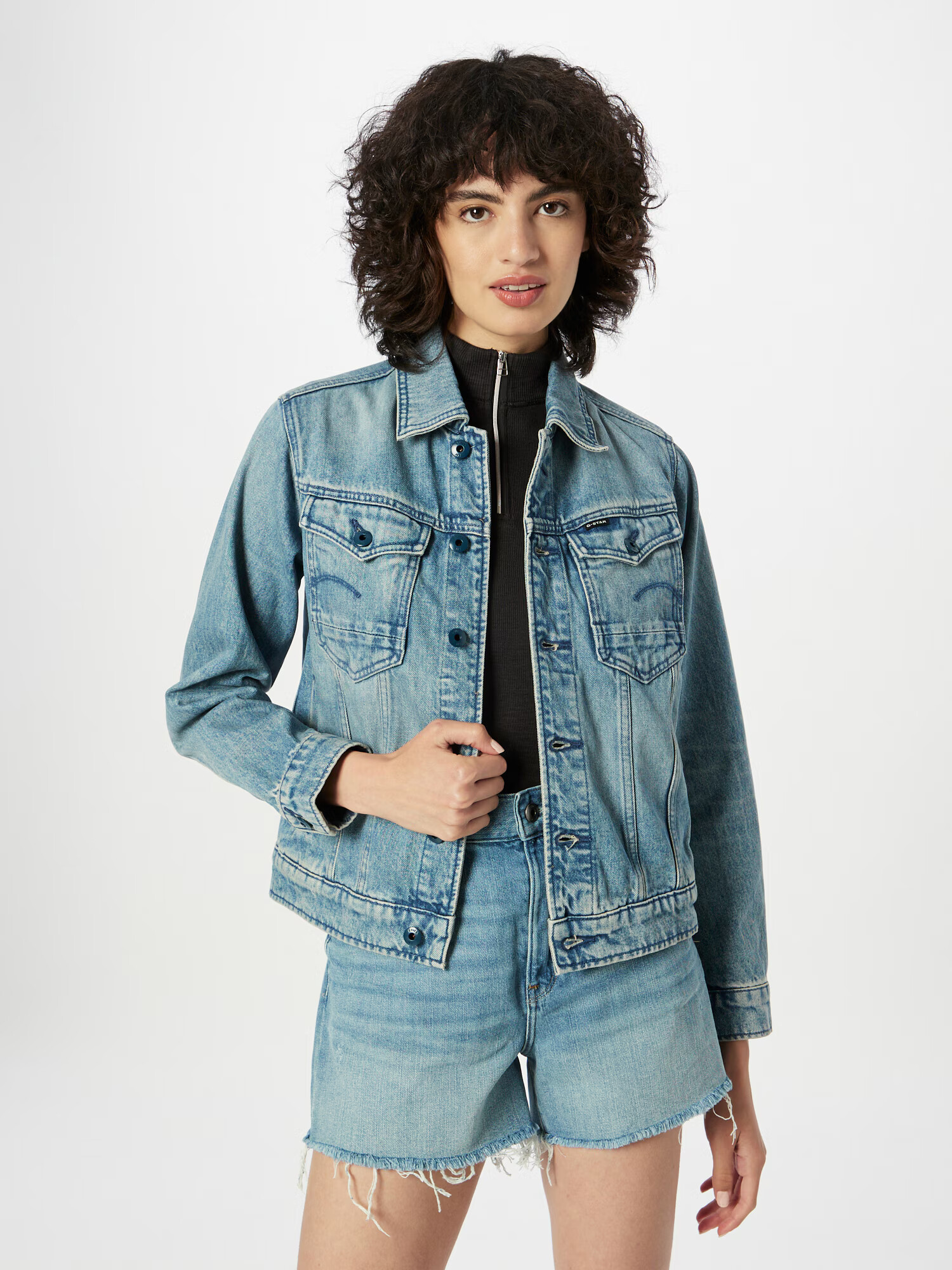 G-Star RAW Prehodna jakna moder denim - Pepit.si