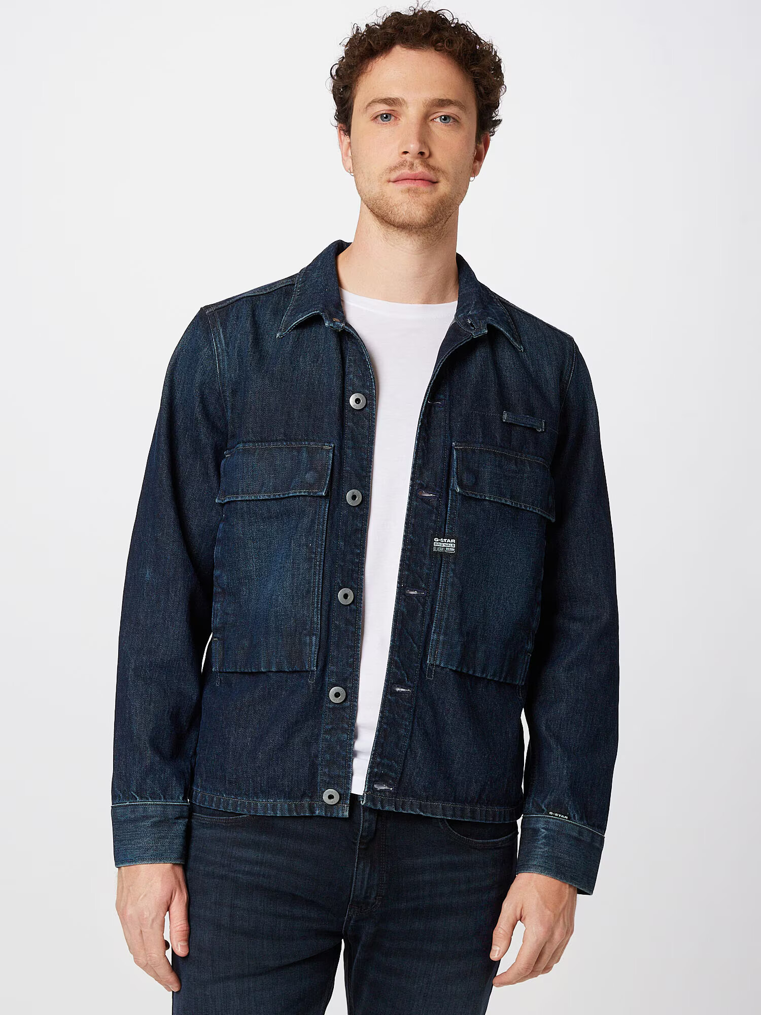 G-Star RAW Prehodna jakna moder denim - Pepit.si