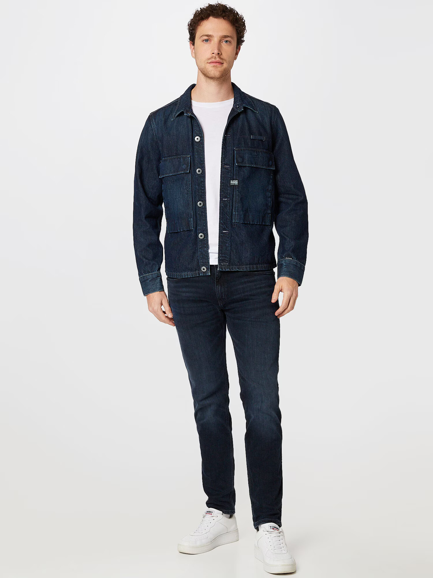 G-Star RAW Prehodna jakna moder denim - Pepit.si