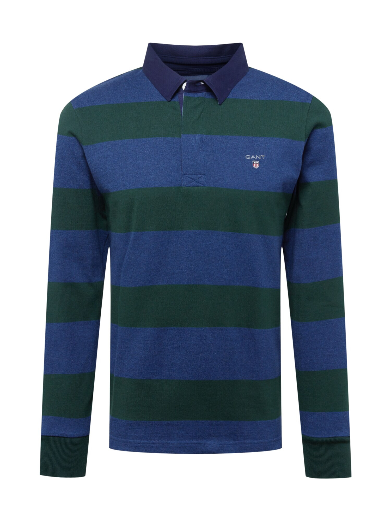 GANT Majica 'BARSTRIPE HEAVY RUGGER' progasto modra / travnato zelena / temno modra / bela / rdeča - Pepit.si