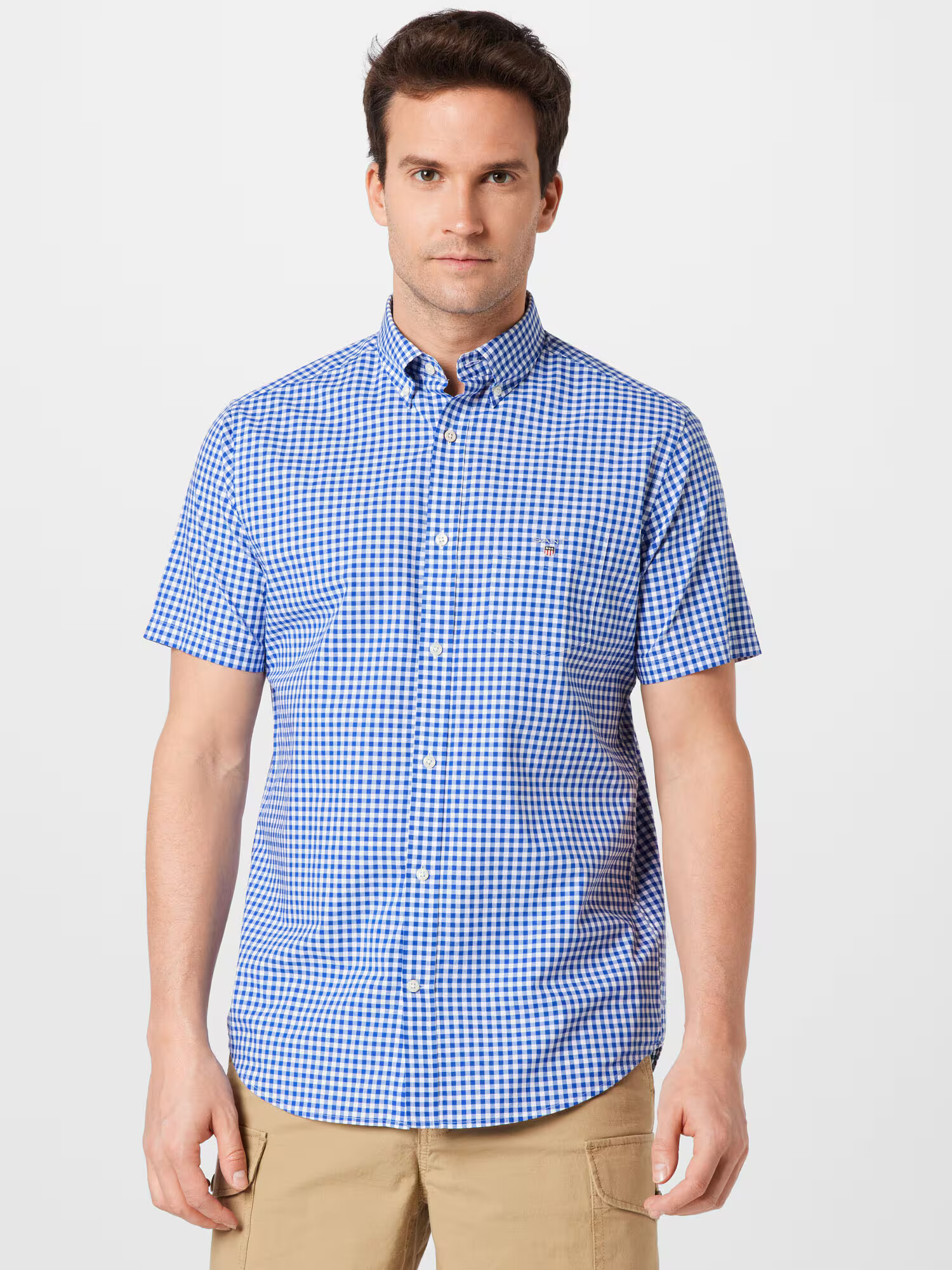 GANT Srajca 'Gingham' modra / bela - Pepit.si