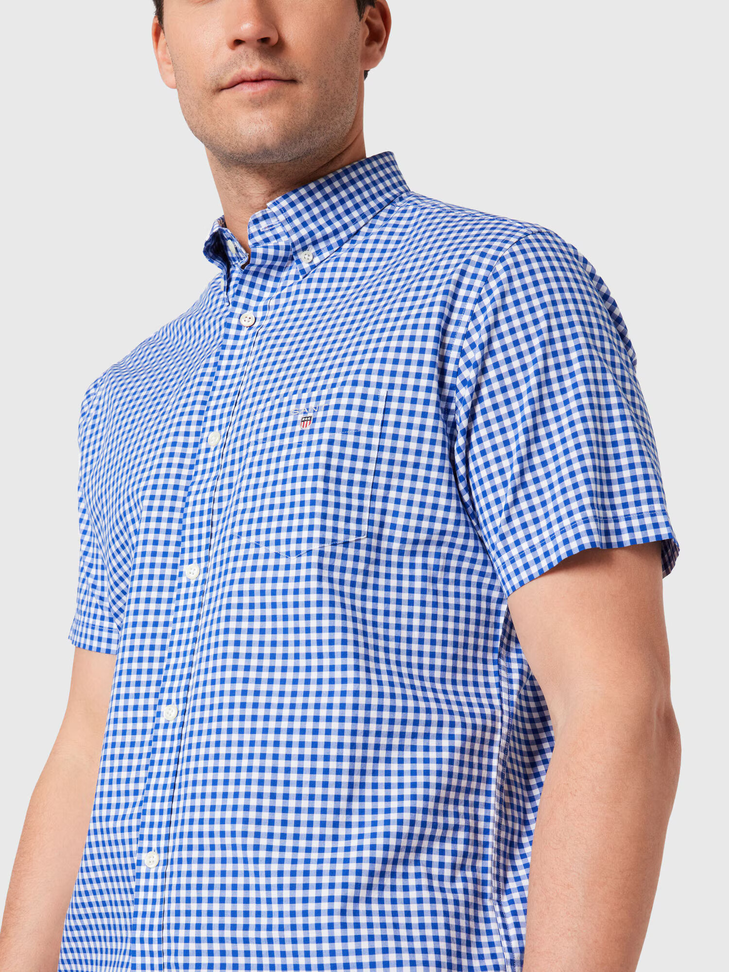 GANT Srajca 'Gingham' modra / bela - Pepit.si