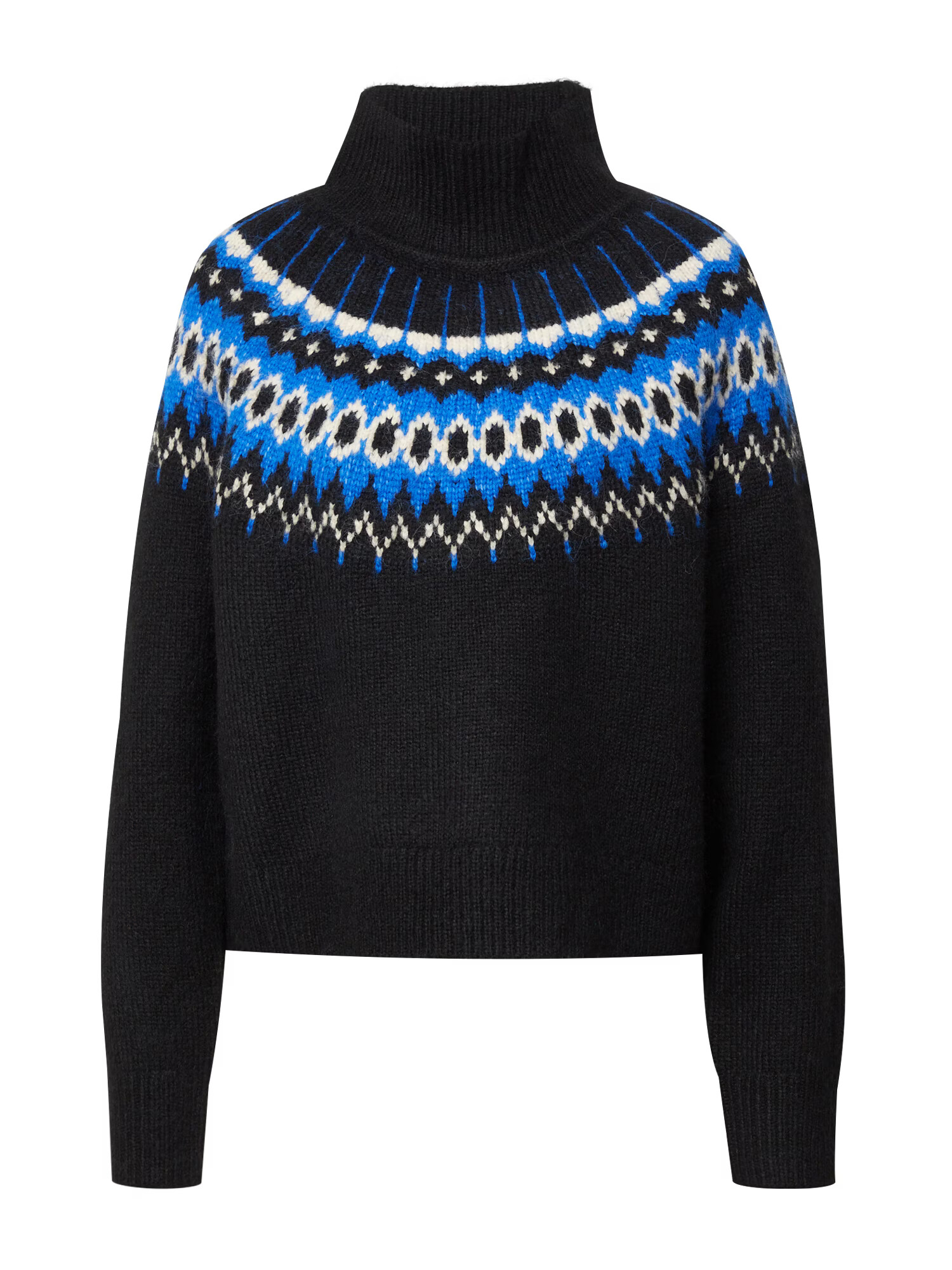 GAP Pulover 'FAIRISLE' kraljevo modra / črna / off-bela - Pepit.si