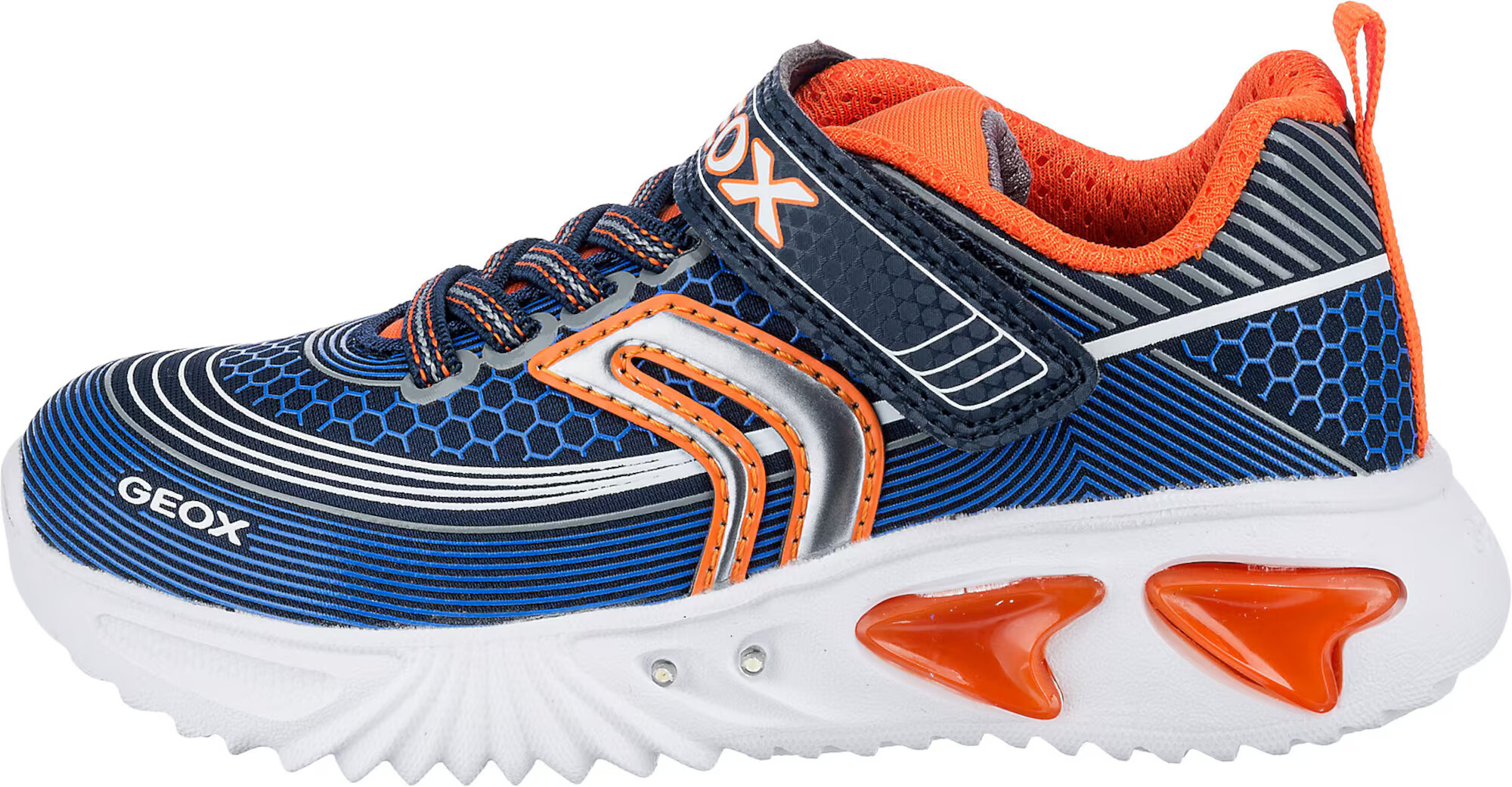 GEOX Kids Sneaker 'Assister' mornarska / oranžna / srebrna / modra - Pepit.si