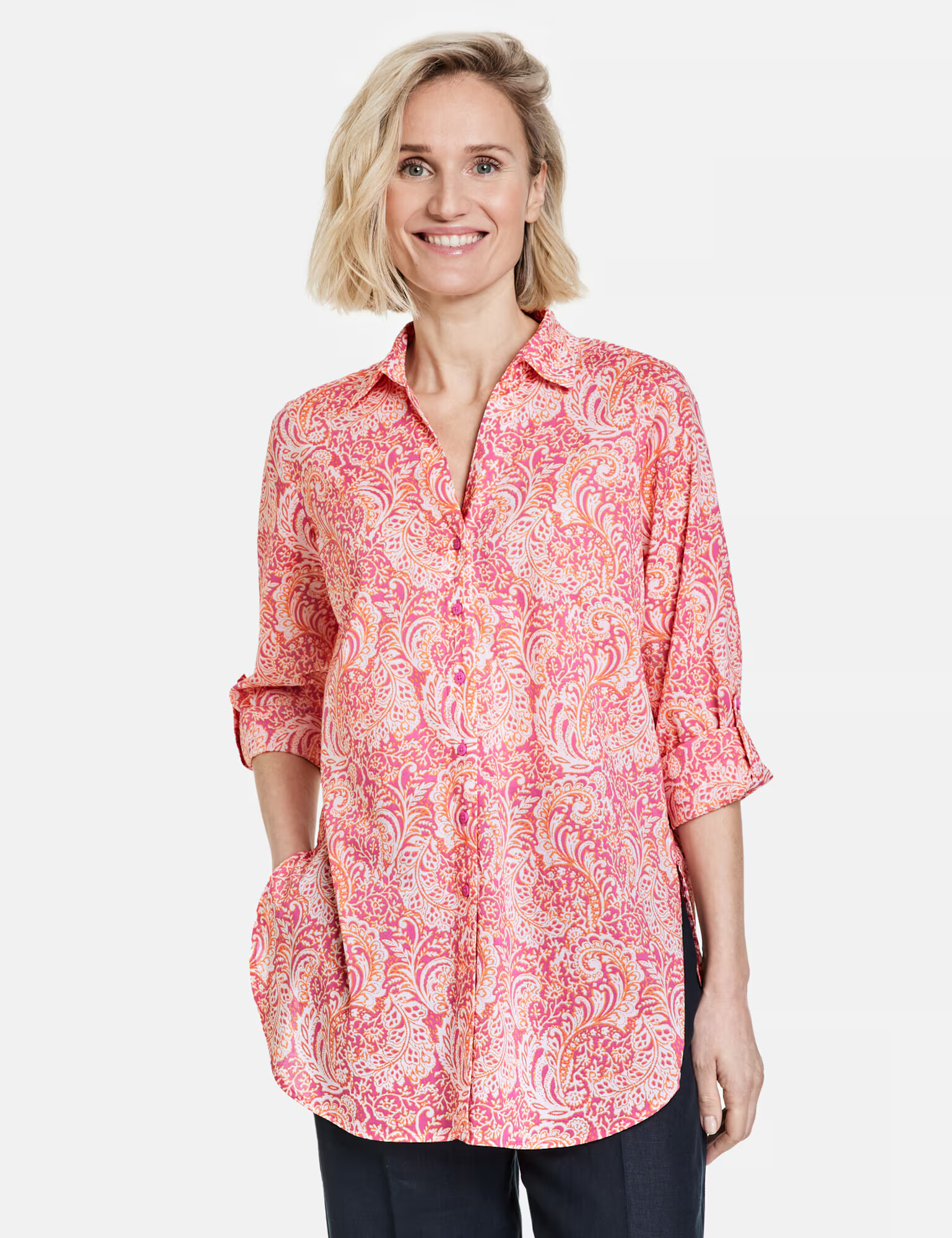 GERRY WEBER Bluza oranžna / roza / bela - Pepit.si