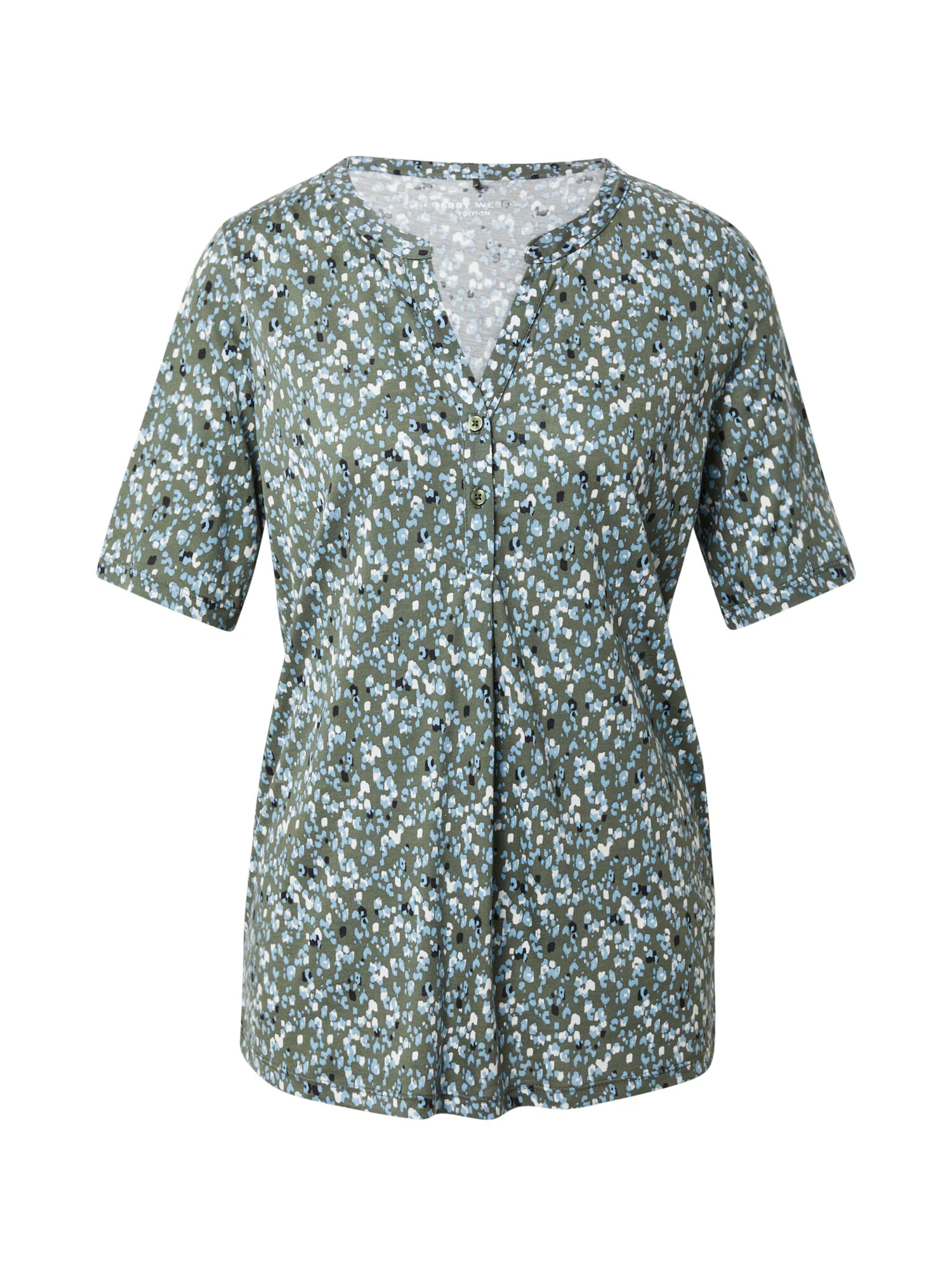 GERRY WEBER Bluza svetlo modra / oliva / črna / bela - Pepit.si