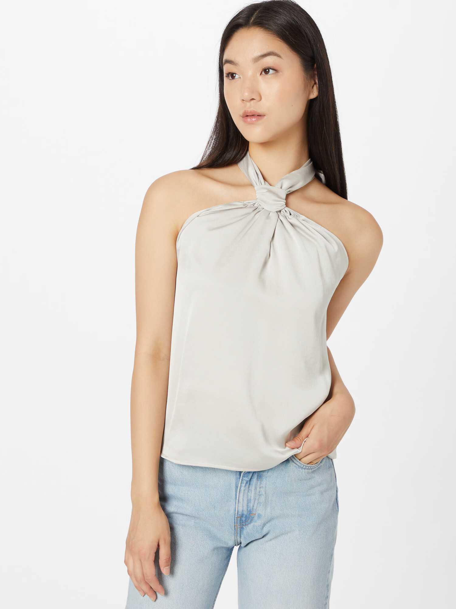 Gina Tricot Top 'Jill' srebrno-siva - Pepit.si