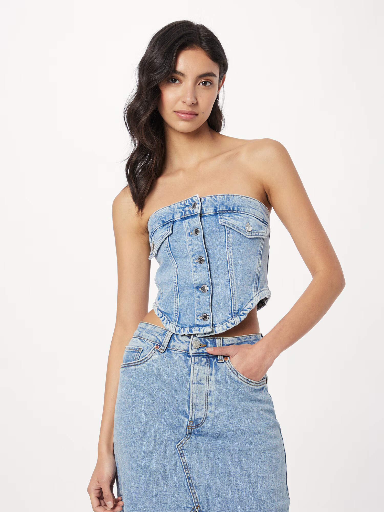 Gina Tricot Top moder denim - Pepit.si