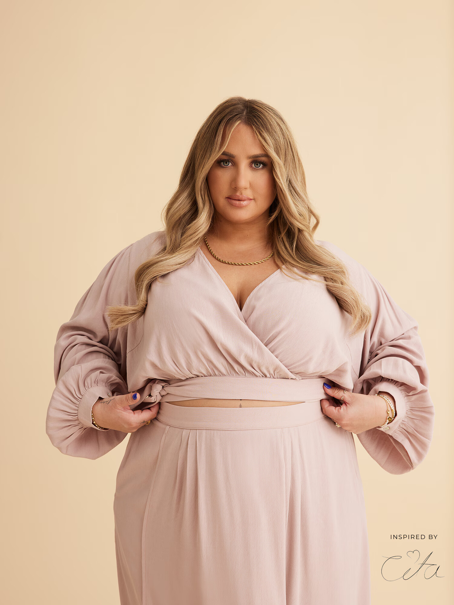 Guido Maria Kretschmer Curvy Collection Bluza 'Mai' rosé - Pepit.si