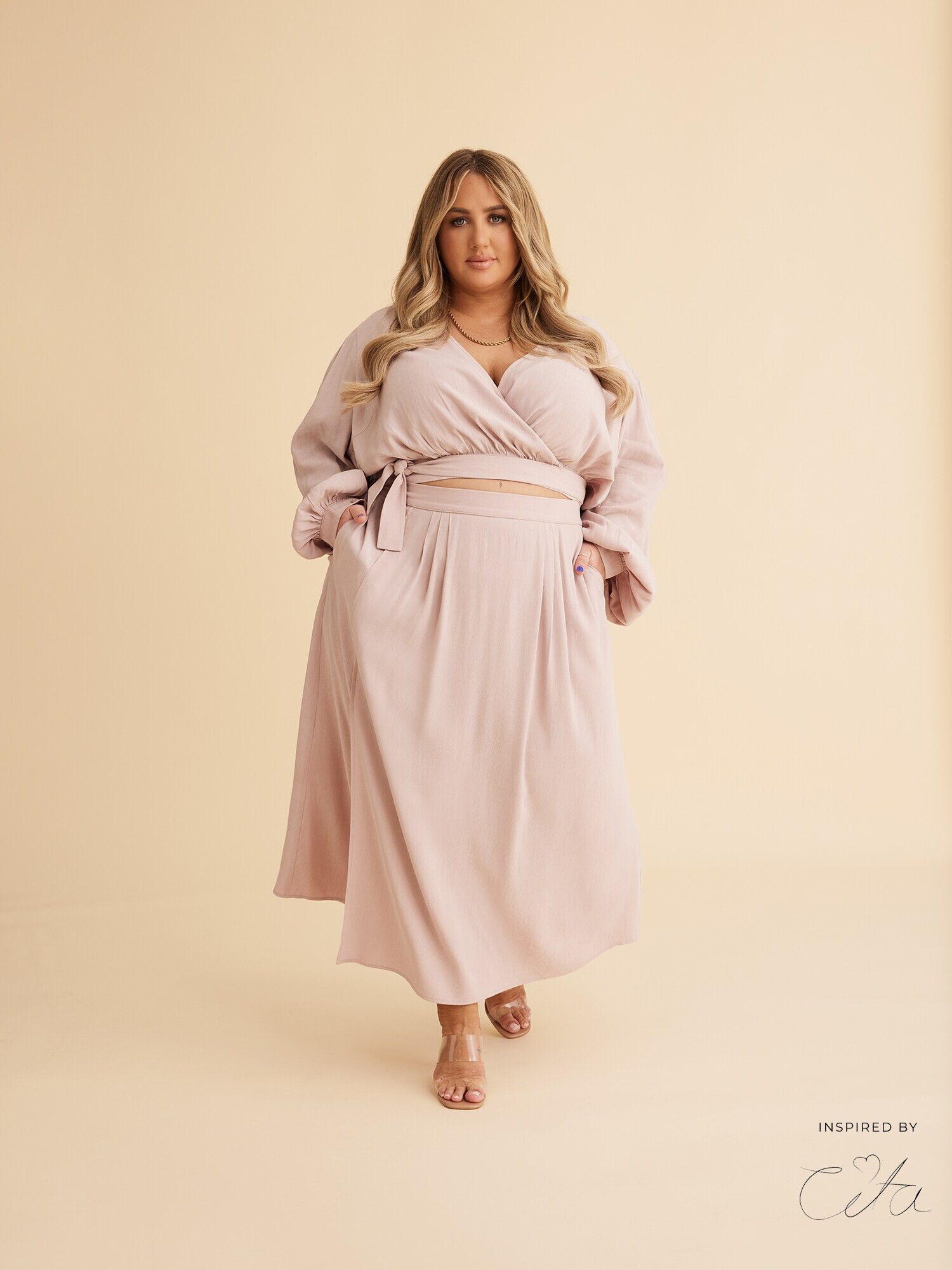 Guido Maria Kretschmer Curvy Collection Bluza 'Mai' rosé - Pepit.si