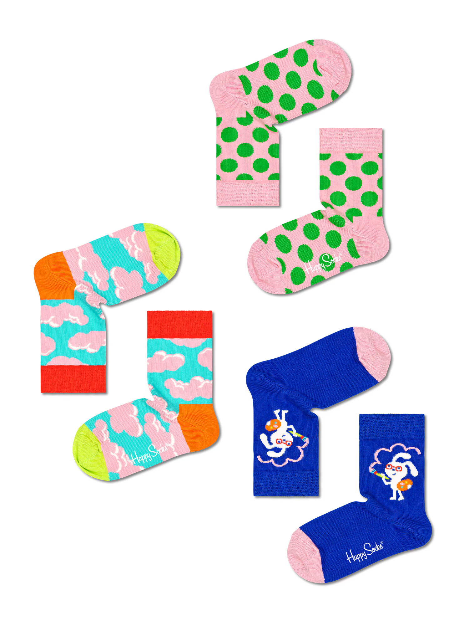 Happy Socks Nogavice 'Over The Rainbow' modra / voda / zelena / roza - Pepit.si